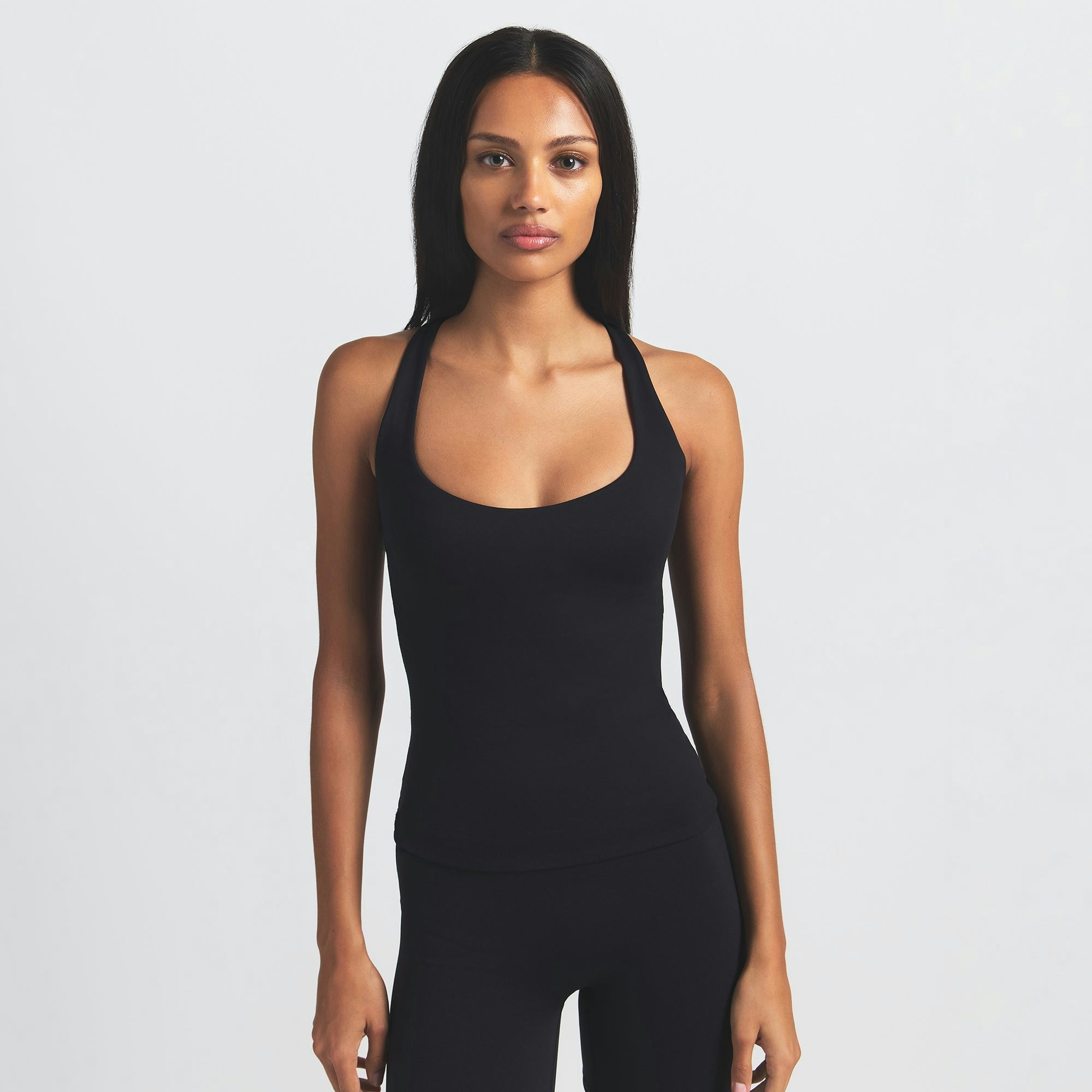 Skims Nikeskims Matte Racer Back Tank Obsidian