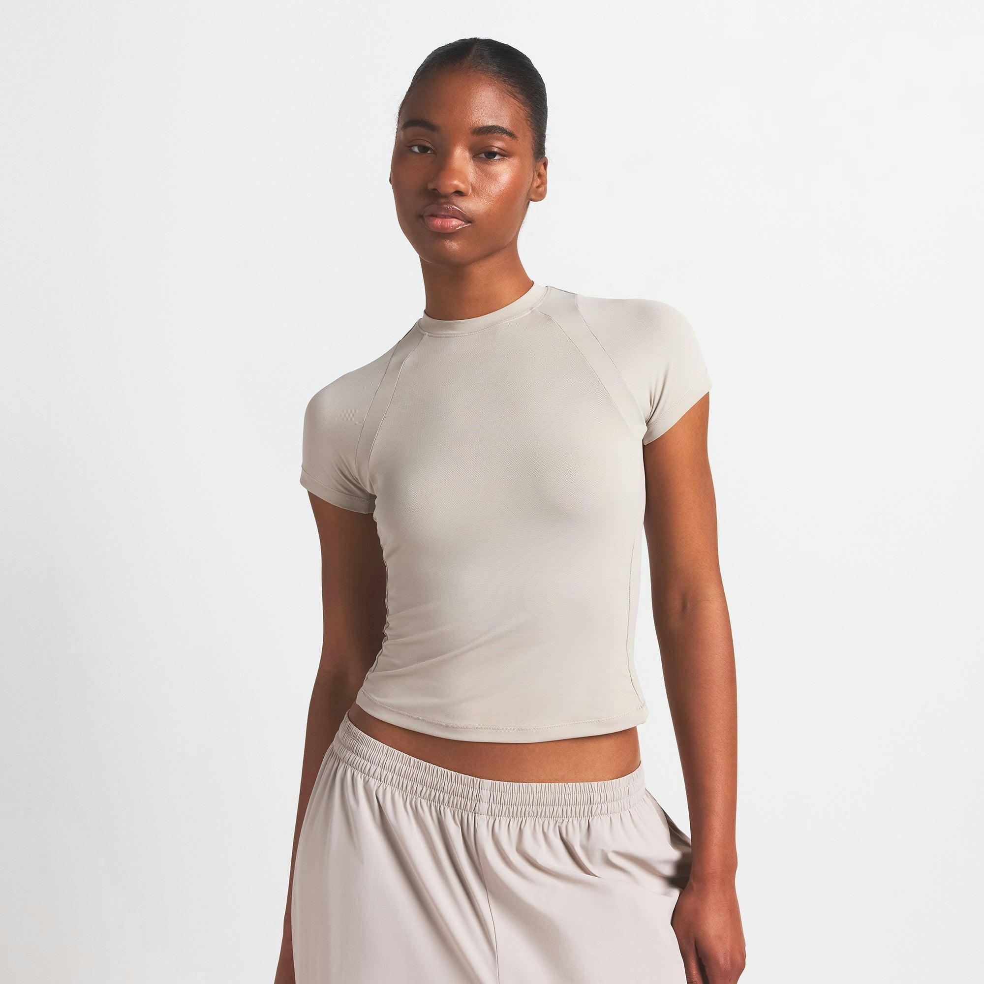 Skims Nikeskims Airy Baby Tee Stone