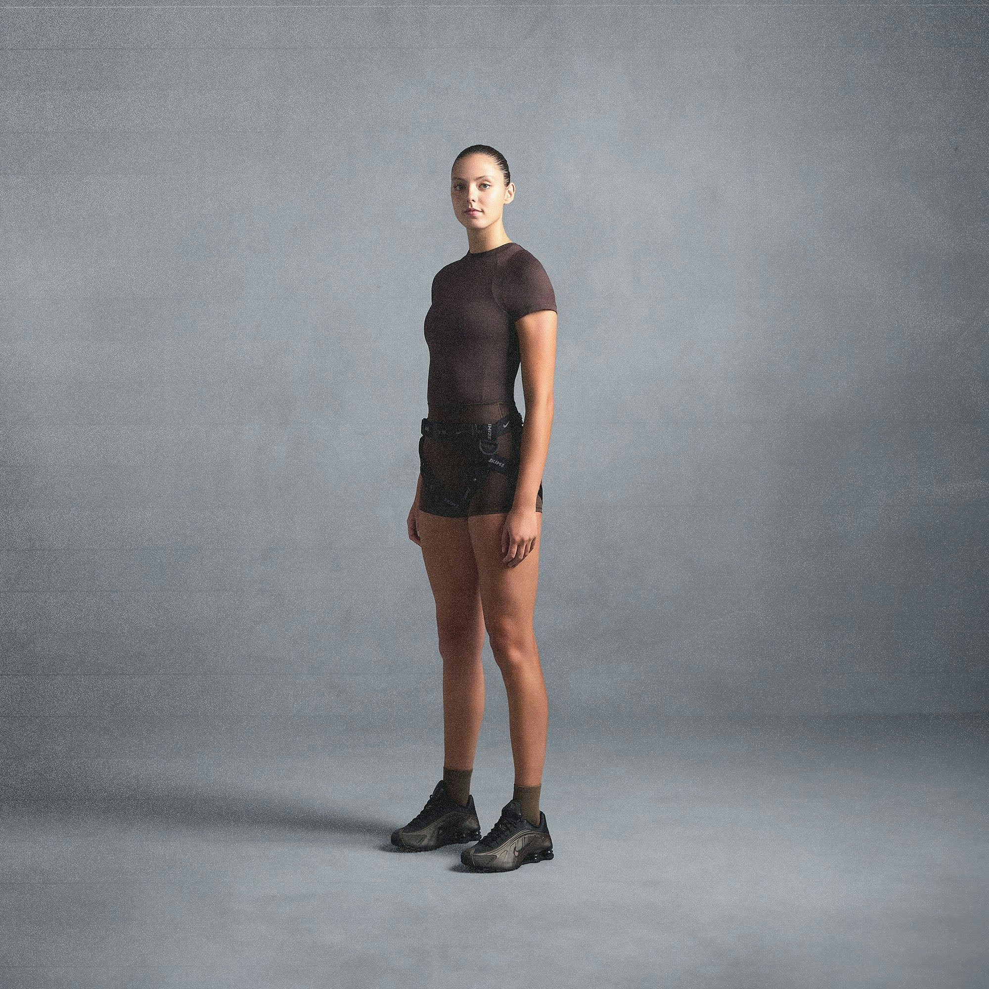Skims Nikeskims Airy Baby Tee Dark Sepia