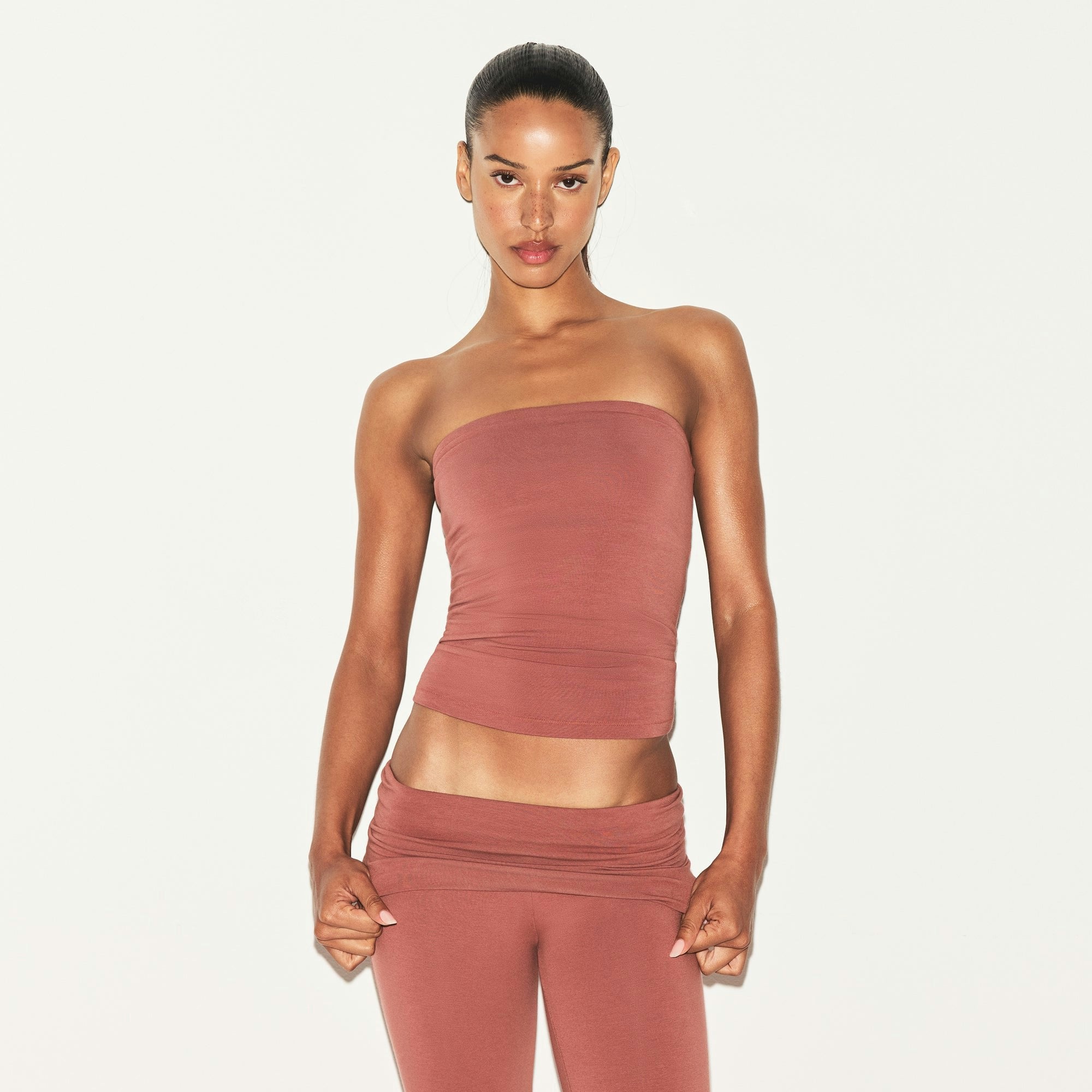 COTTON JERSEY TUBE TOP