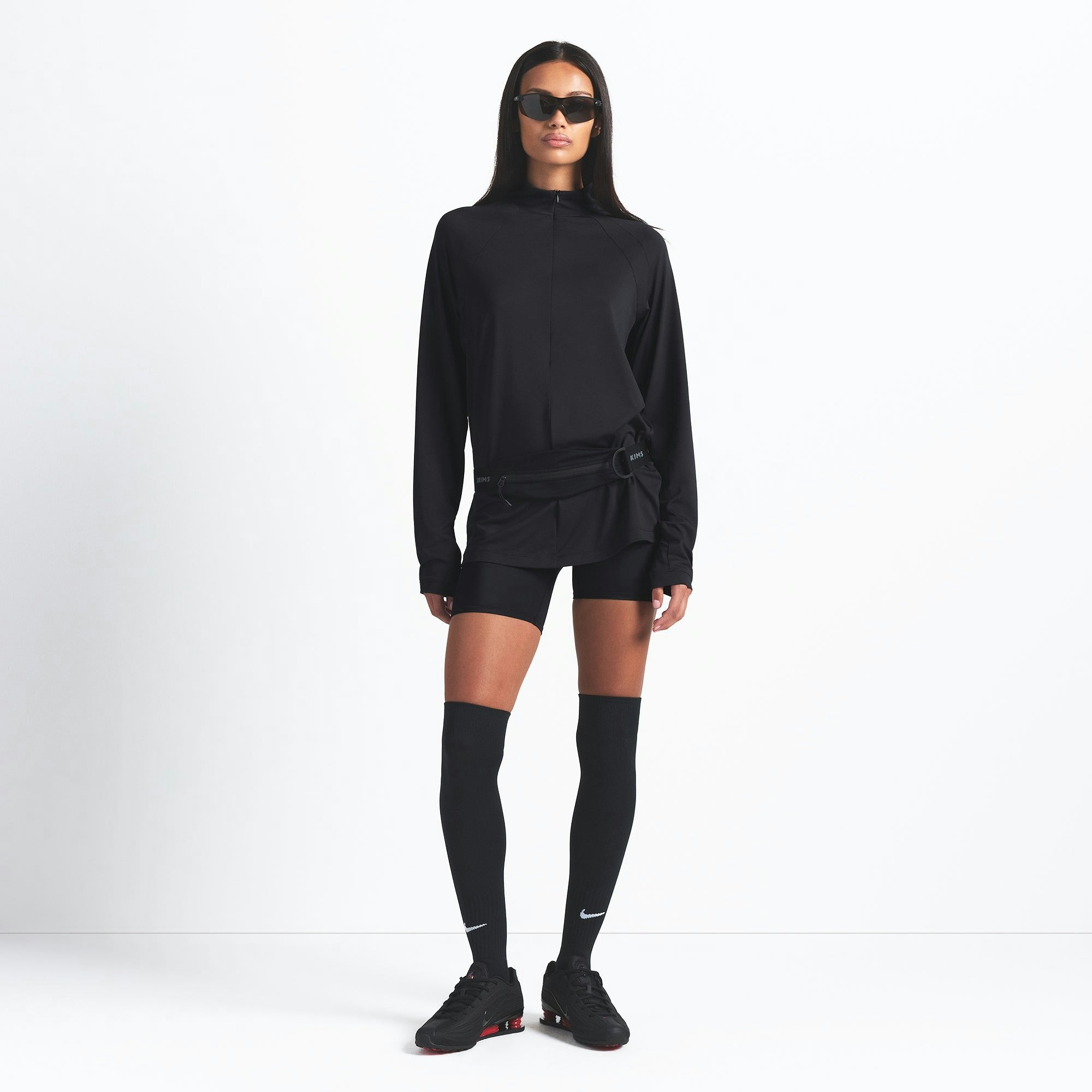 Skims Nikeskims Airy Long Sleeve Half Zip Obsidian