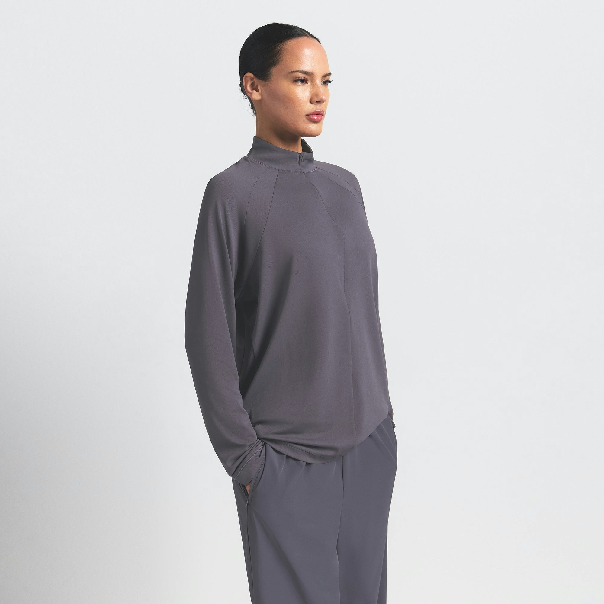 Skims Nikeskims Airy Long Sleeve Half Zip Raven