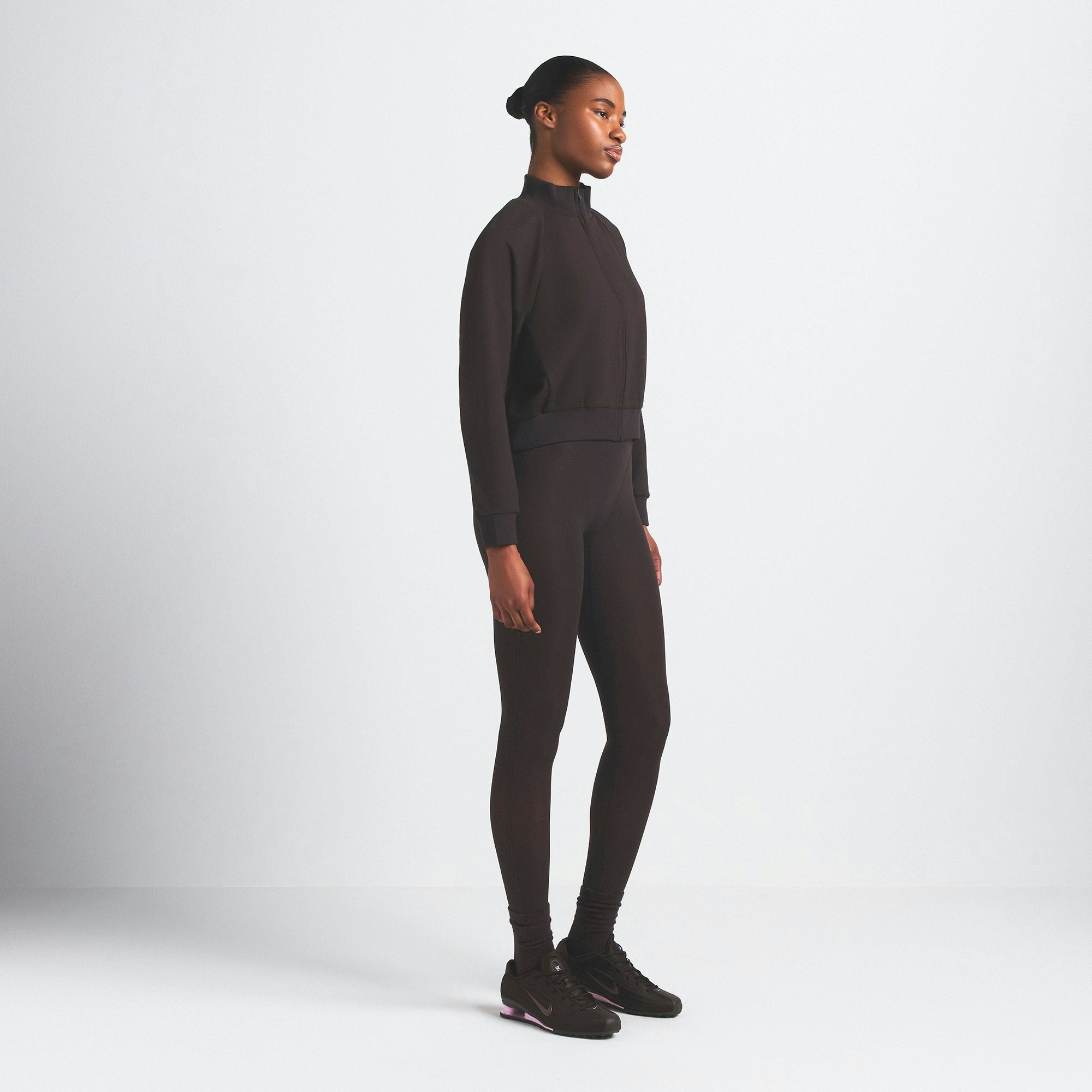 Skims Nikeskims Matte Tricot Track Jacket Dark Roast