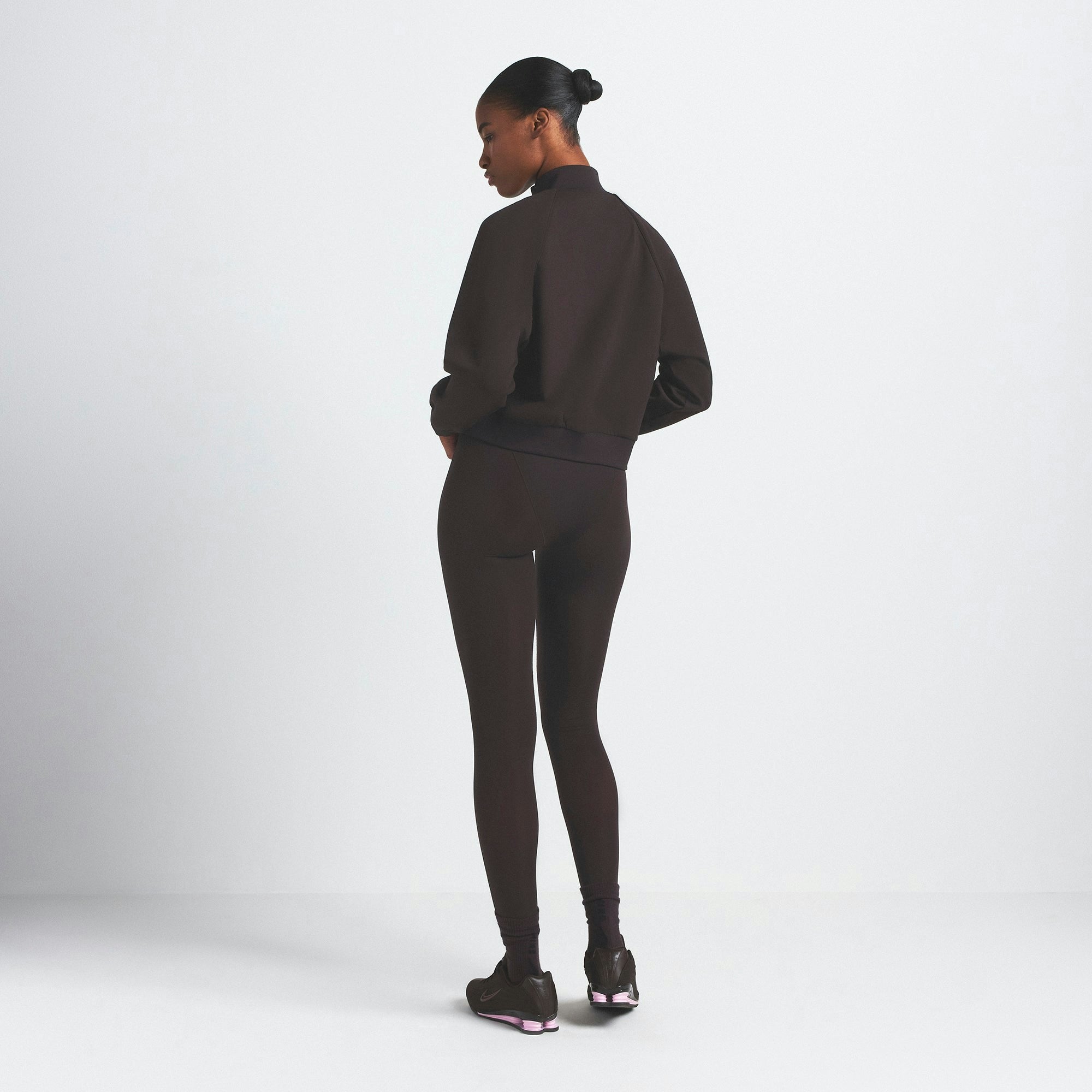 Skims Nikeskims Matte Tricot Track Jacket Dark Roast