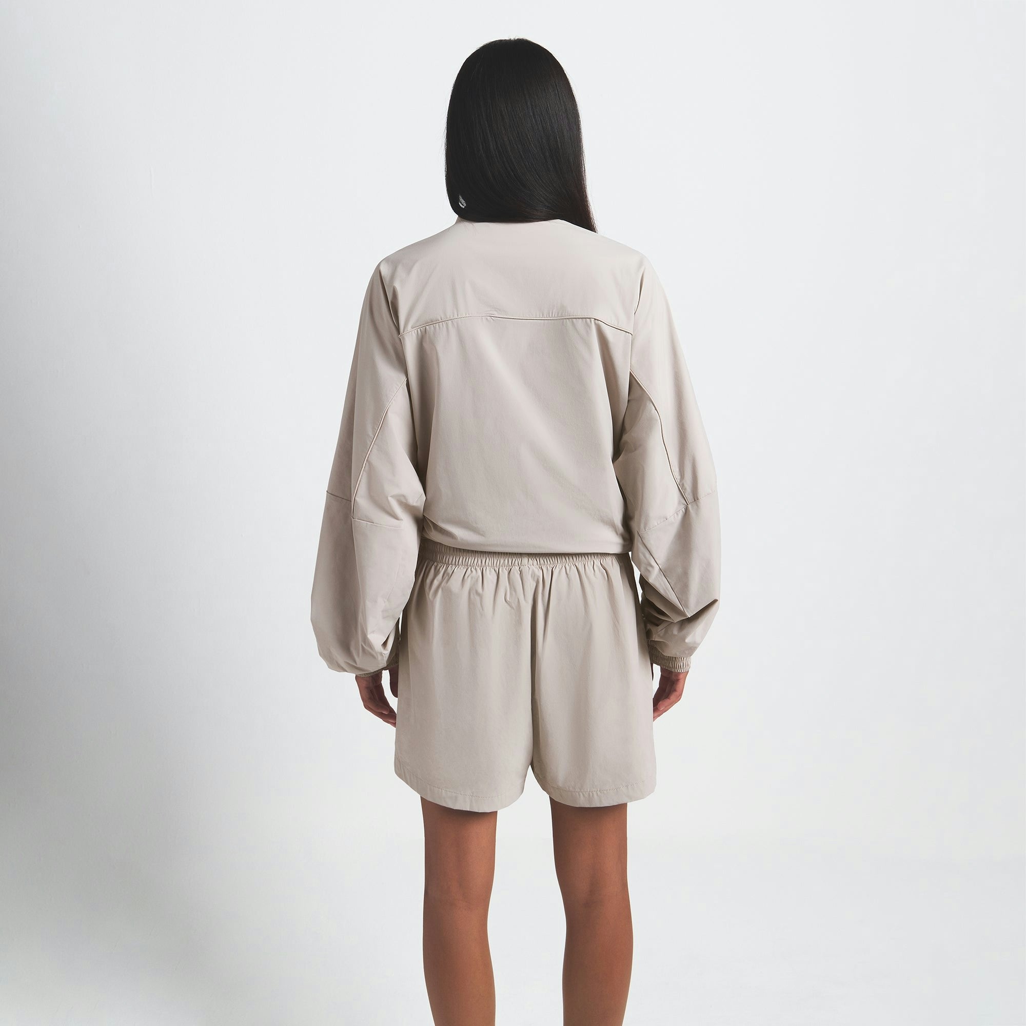 Skims Nikeskims Woven Nylon Oversized Track Jacket Stone