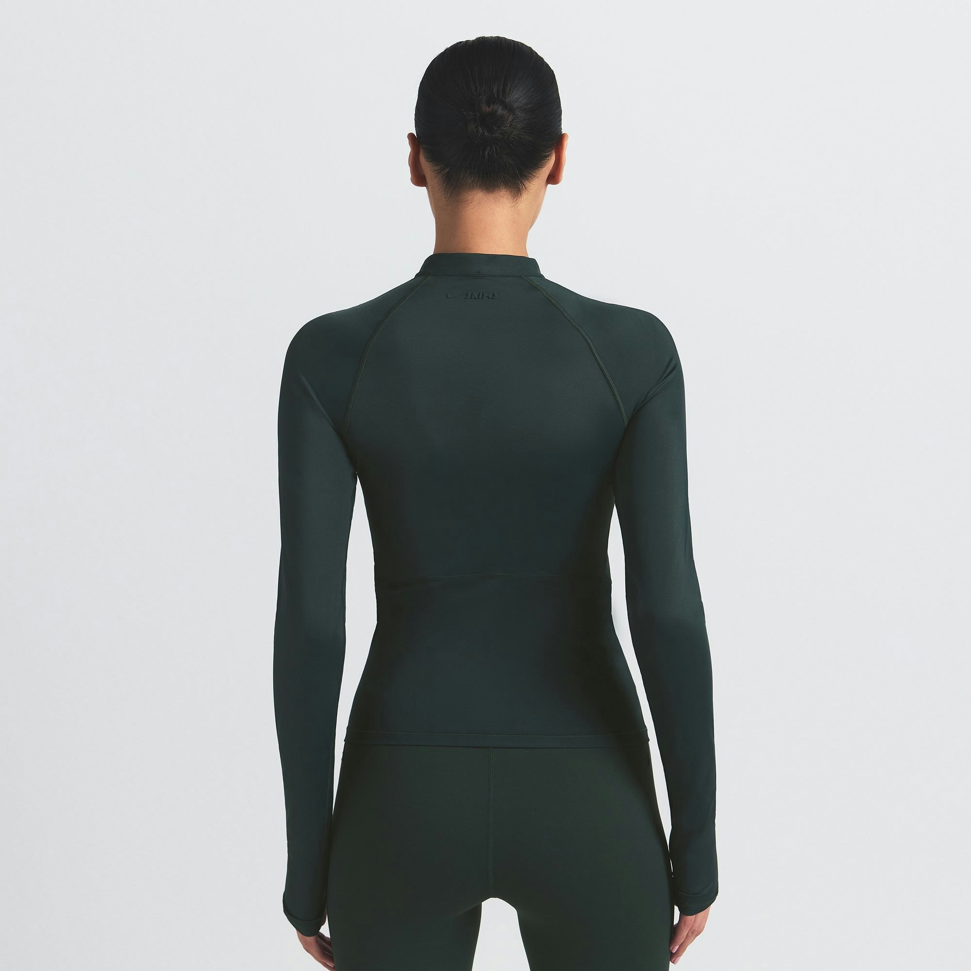 Skims Nikeskims Shine Long Sleeve Half Zip Dark Teal
