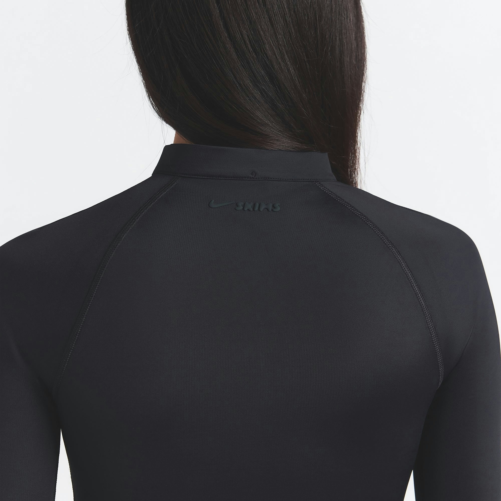 Skims Nikeskims Shine Long Sleeve Half Zip Obsidian