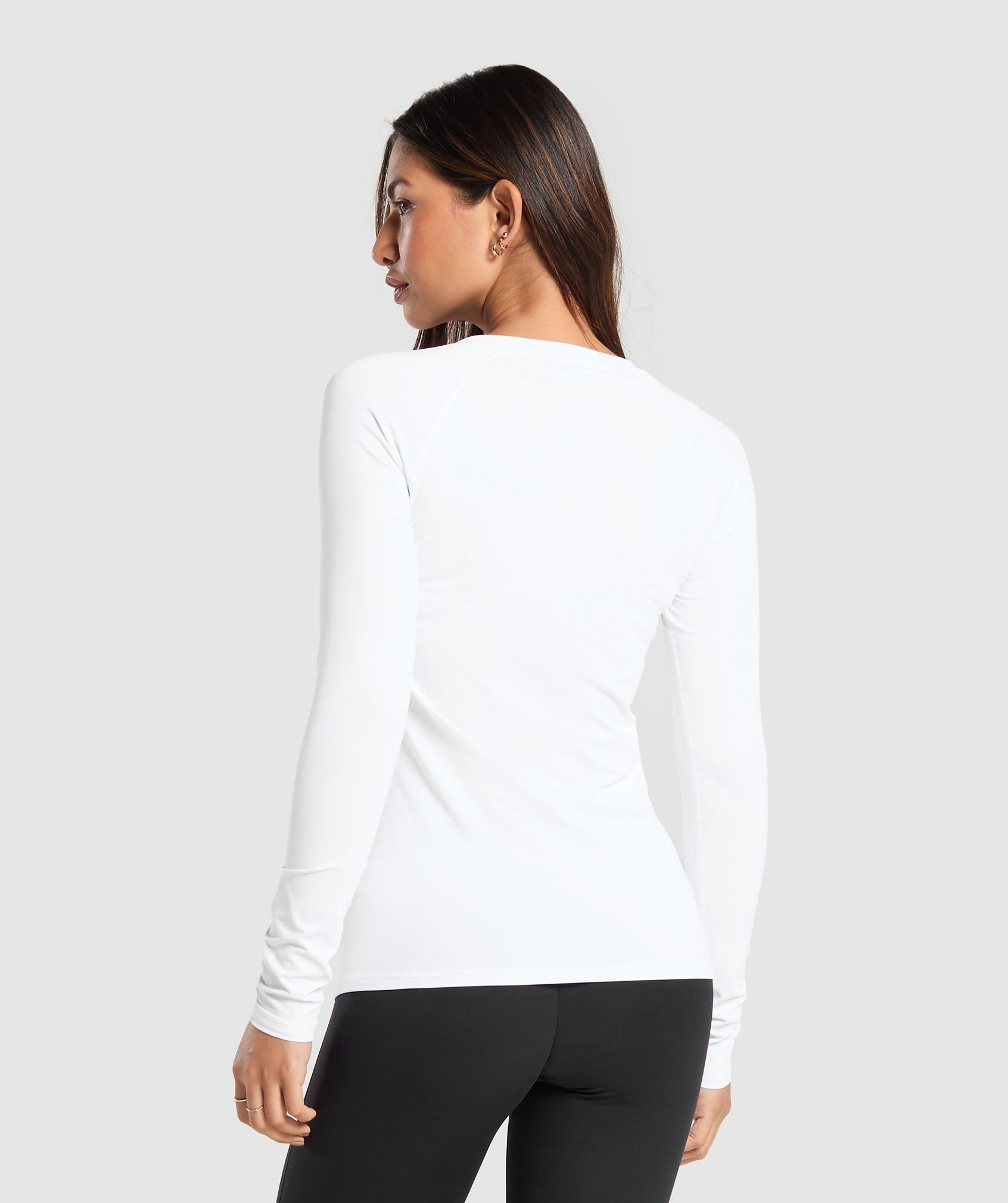 Women's Gymshark Training Baselayer Long Sleeve Top White