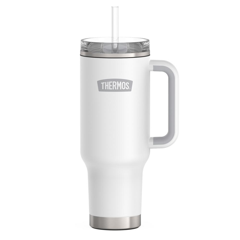 Thermos 40oz Stainless Steel Cup Holder Mug White