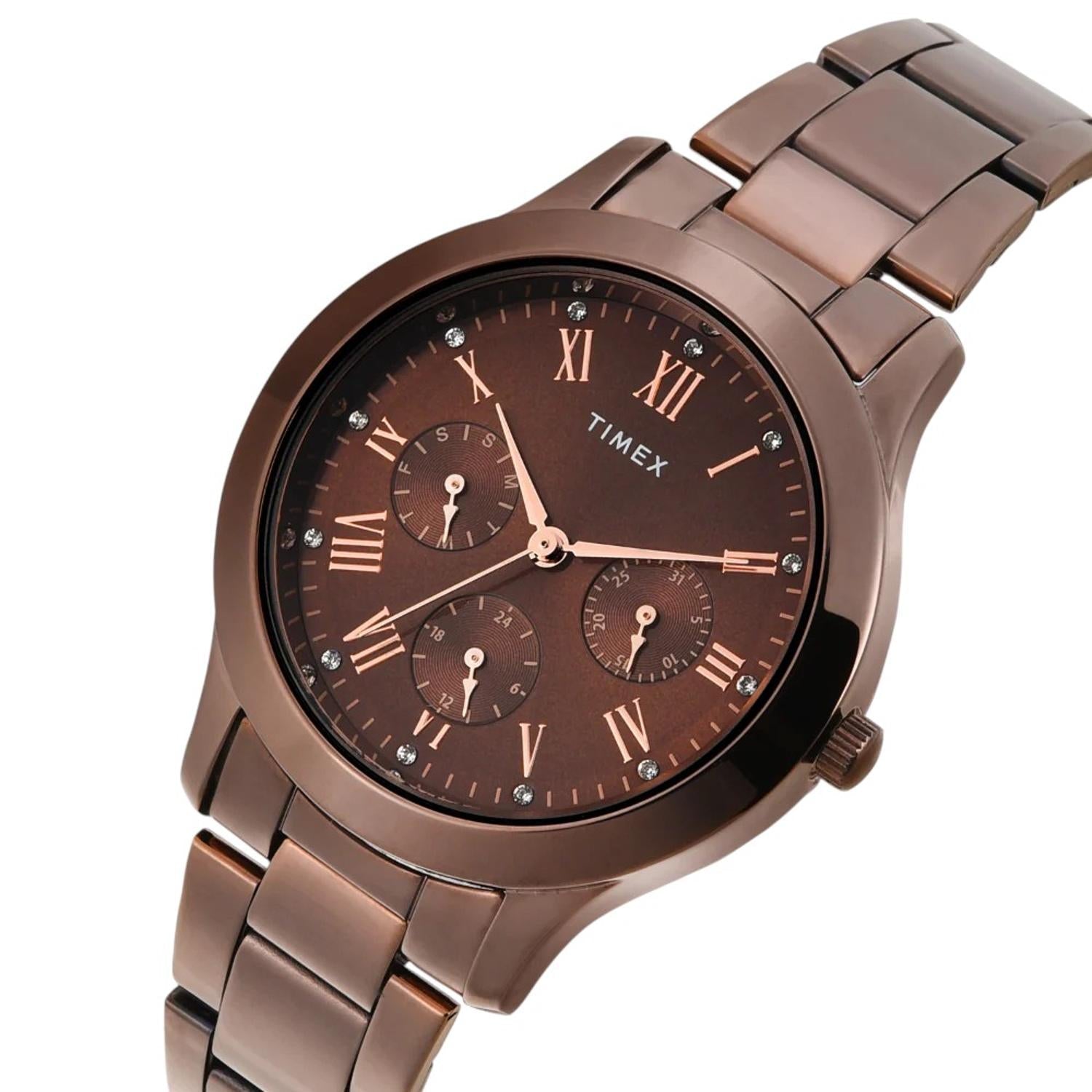 Timex Trendline Women Quartz Dial Multi-Function Stainless Steel Watch Tw000Q820
