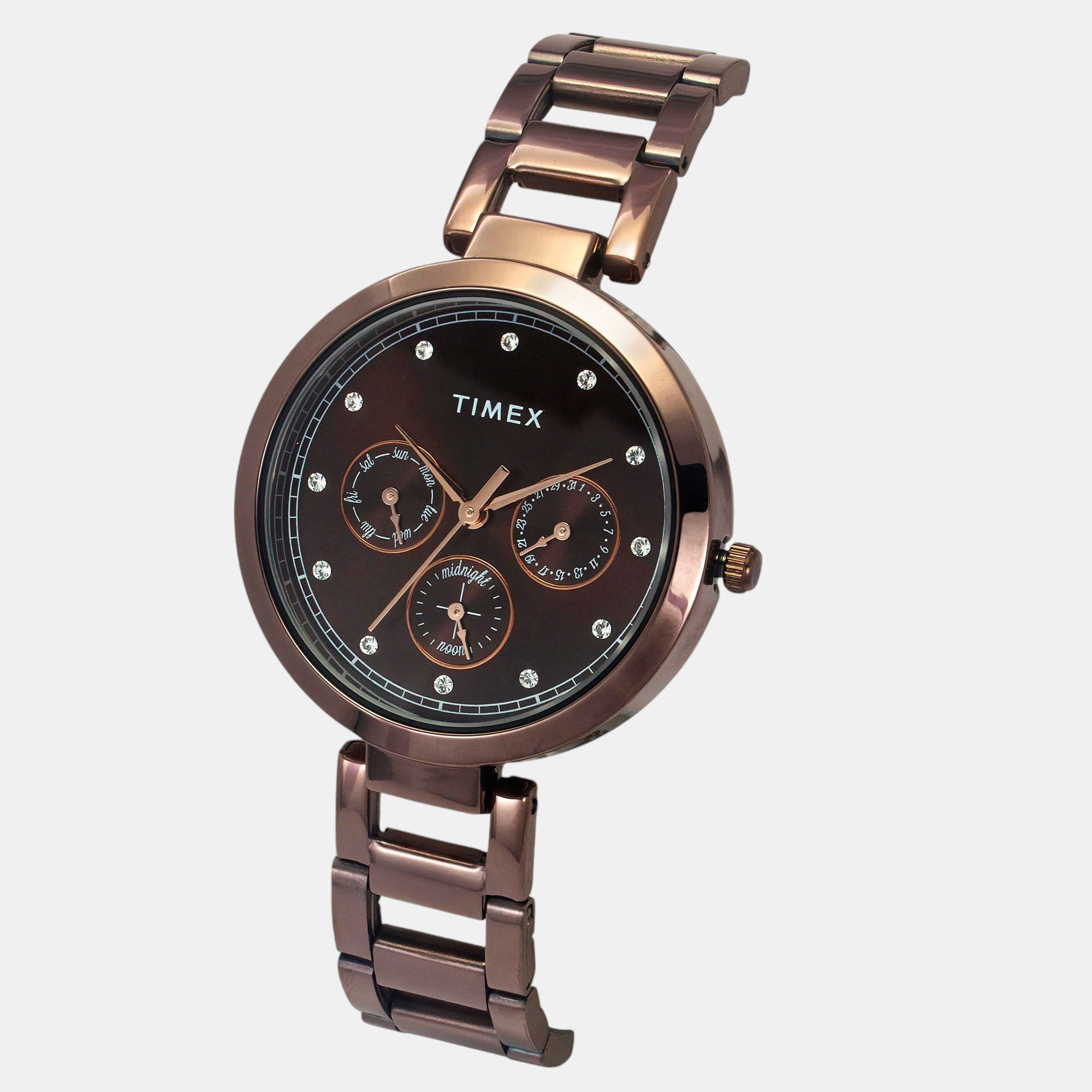Timex Trendline Women Quartz Dial Multi-Function Stainless Steel Watch Tw000X267