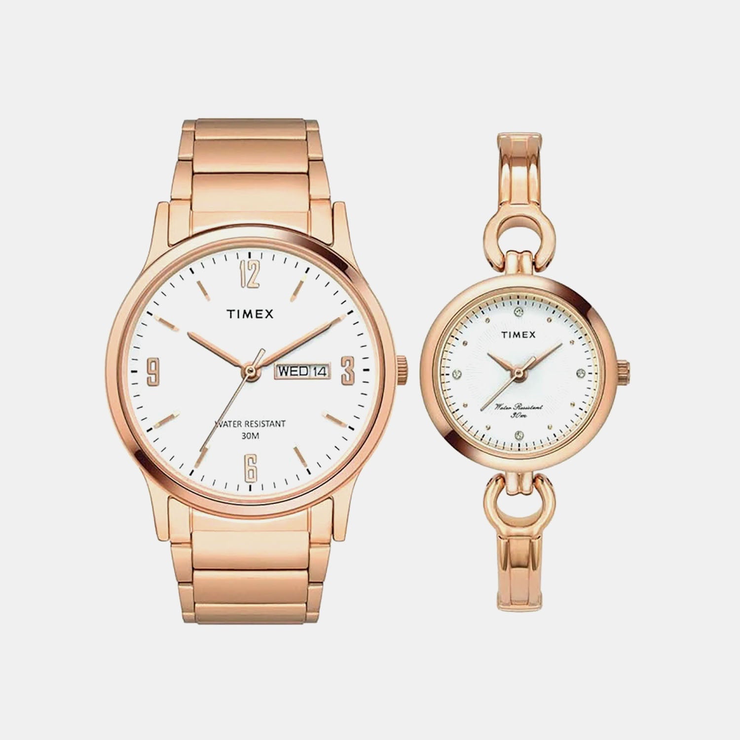Timex Trendline Couple Quartz Dial Analog Stainless Steel Watch Tw00Pr263