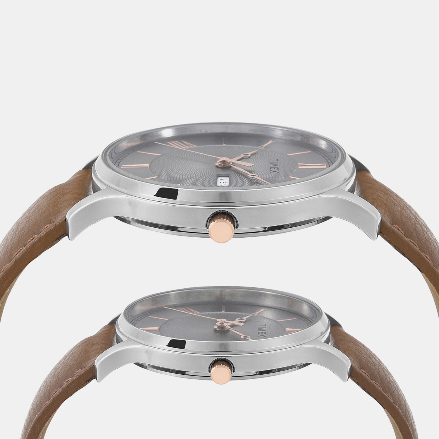 Timex Trendline Couple Quartz Dial Analog Leather Watch Tw00Pr300