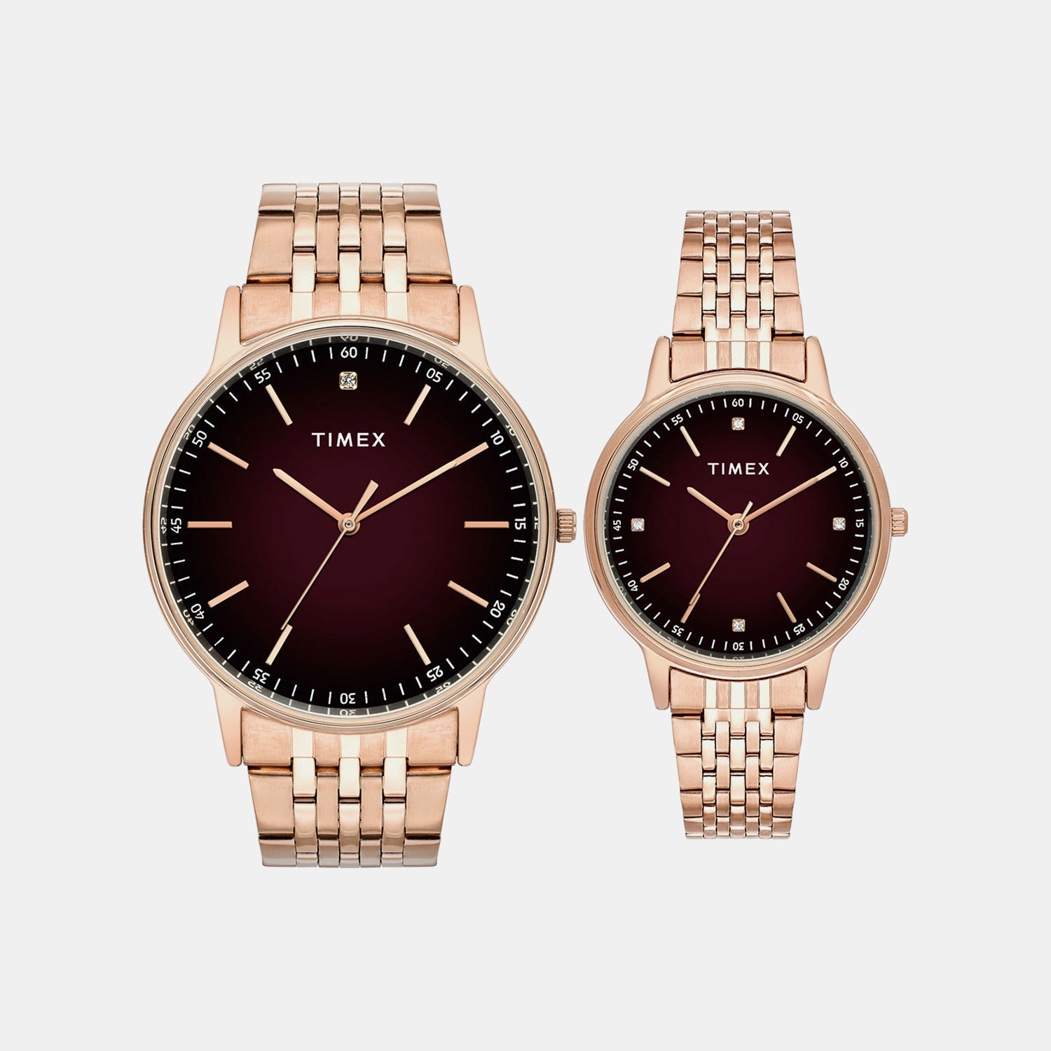 Timex Trendline Couple Quartz Dial Analog Stainless Steel Watch Tw00Pr328