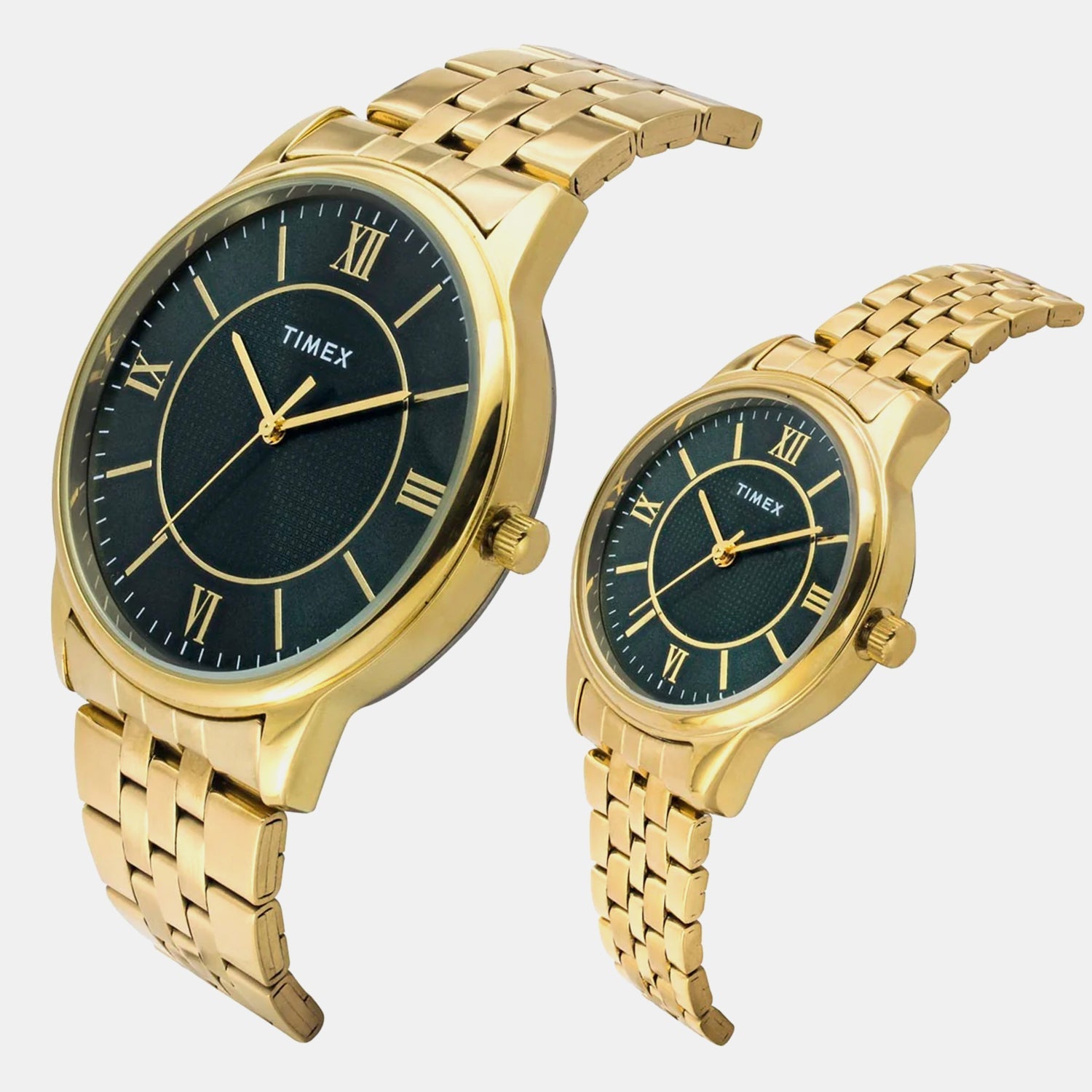 Timex Trendline Couple Quartz Dial Analog Stainless Steel Watch Tw00Pr331
