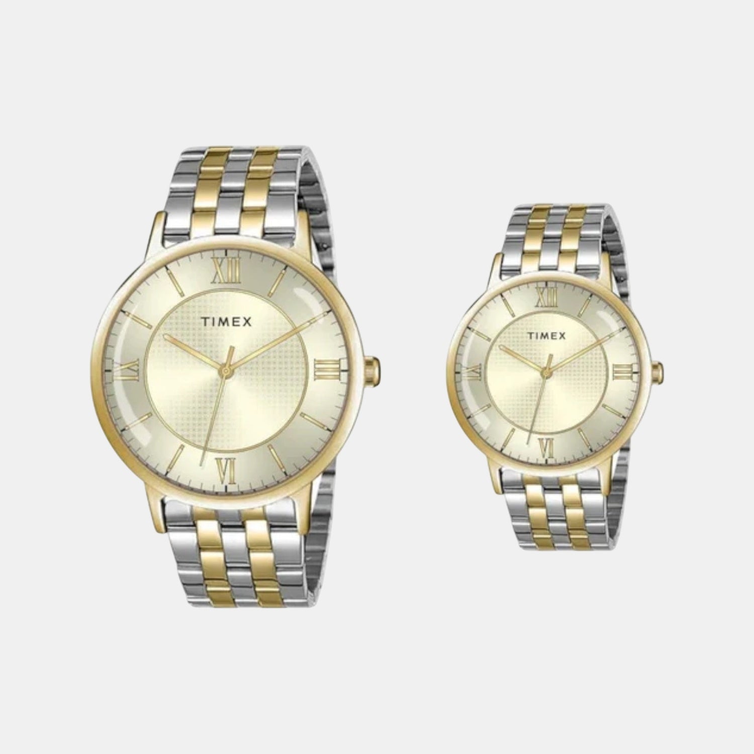 Timex Trendline Couple Quartz Dial Analog Stainless Steel Watch Tw00Pr333