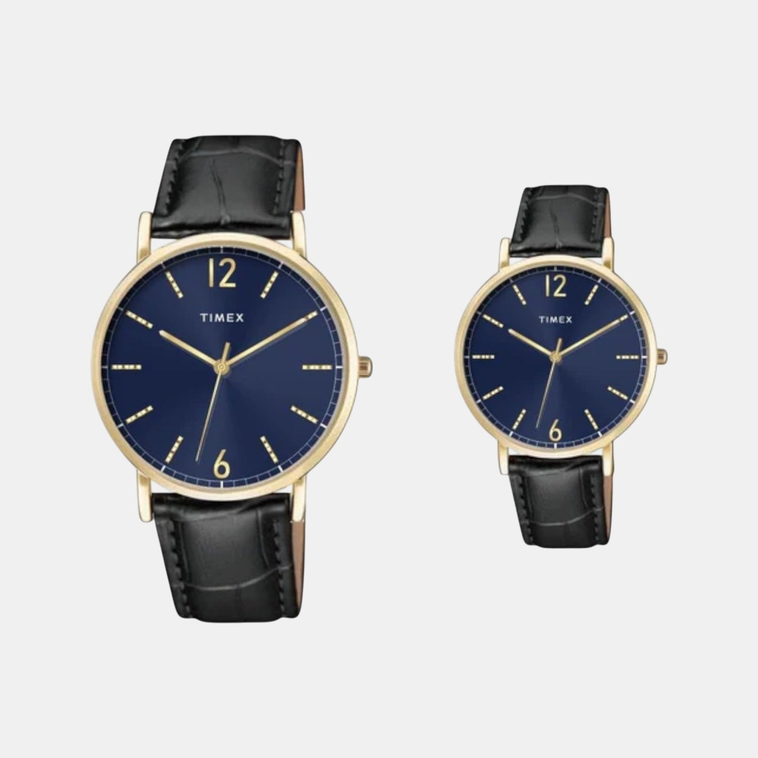 Timex Trendline Couple Quartz Dial Analog Leather Watch Tw00Pr335