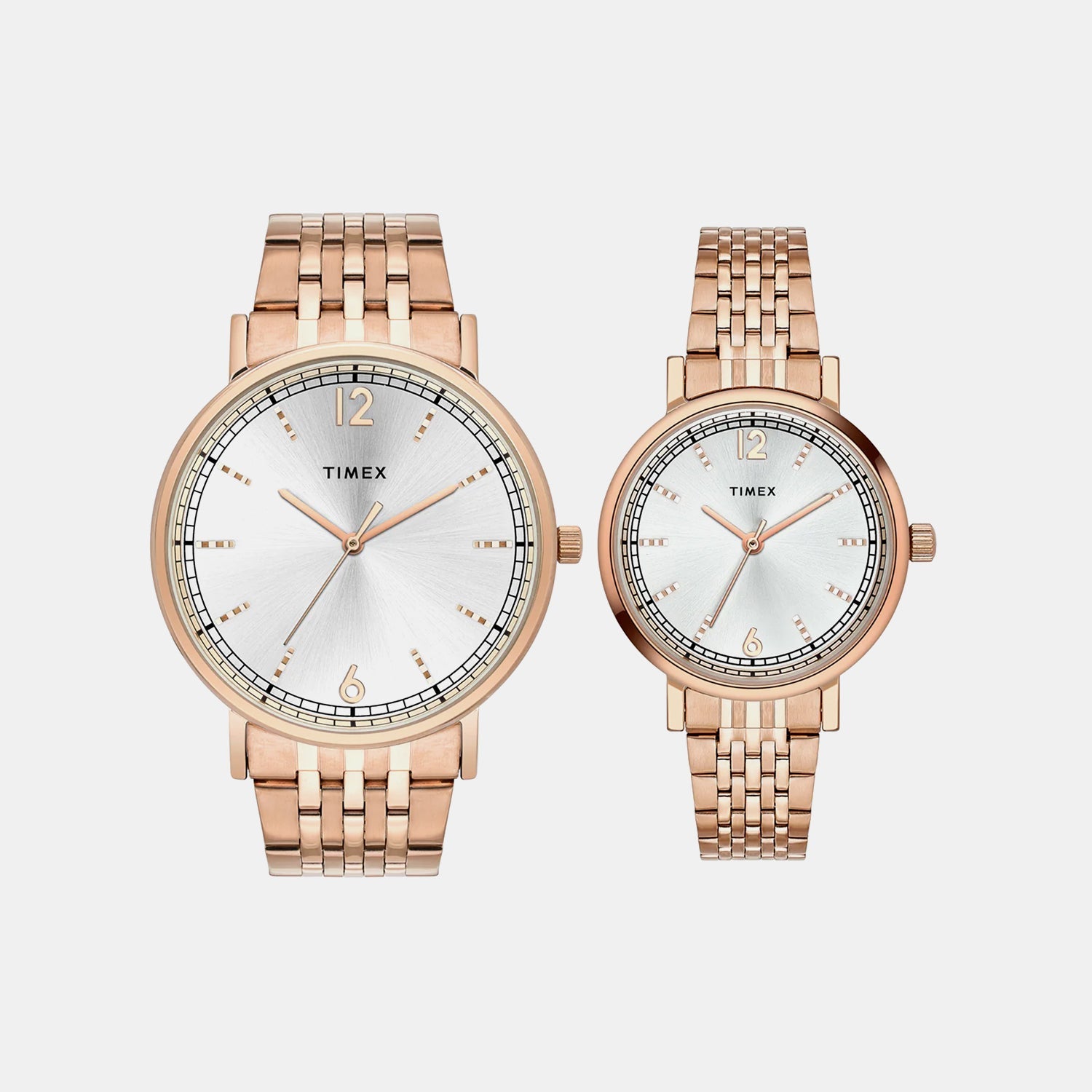 Timex Trendline Couple Quartz Dial Analog Stainless Steel Watch Tw00Pr338