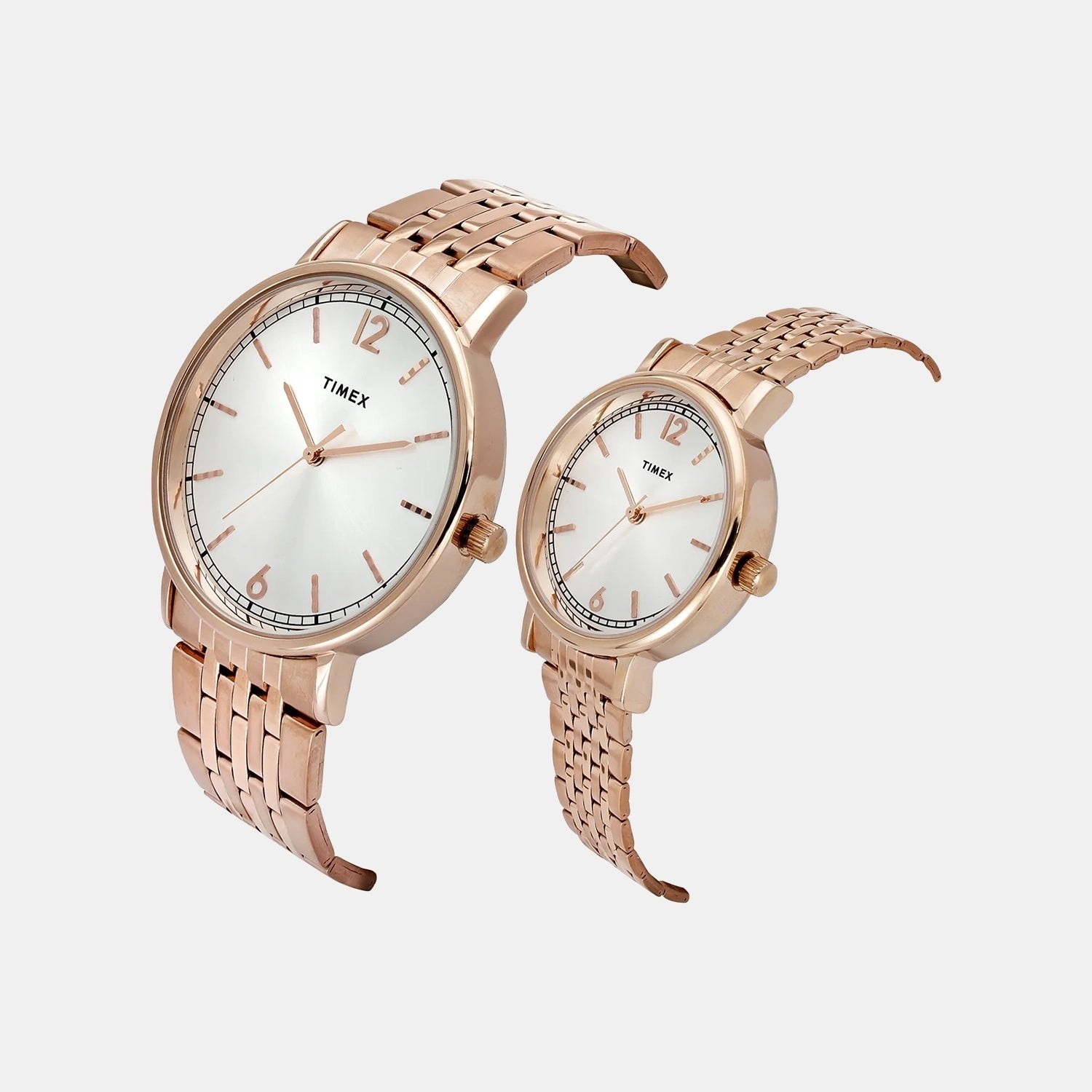 Timex Trendline Couple Quartz Dial Analog Stainless Steel Watch Tw00Pr338