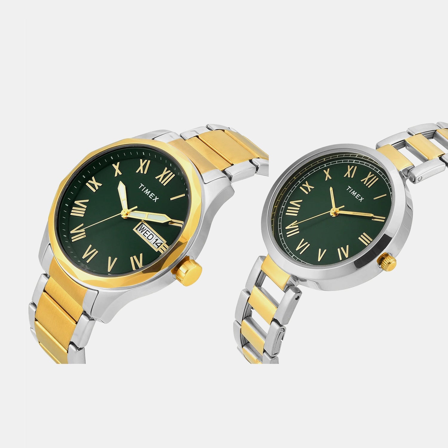 Timex Trendline Couple Quartz Dial Analog Stainless Steel Watch Tw00Pr340