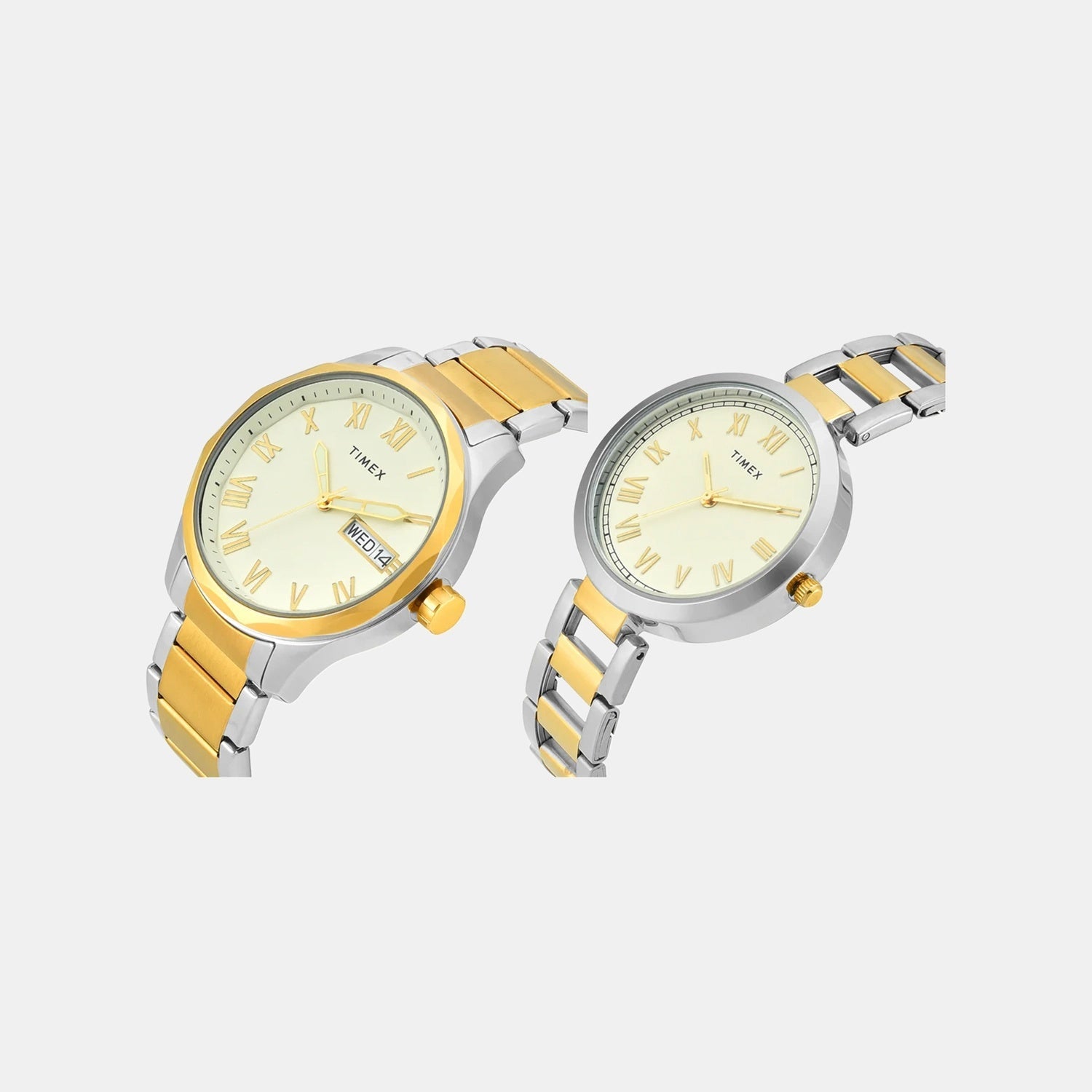 Timex Trendline Couple Quartz Dial Analog Stainless Steel Watch Tw00Pr341