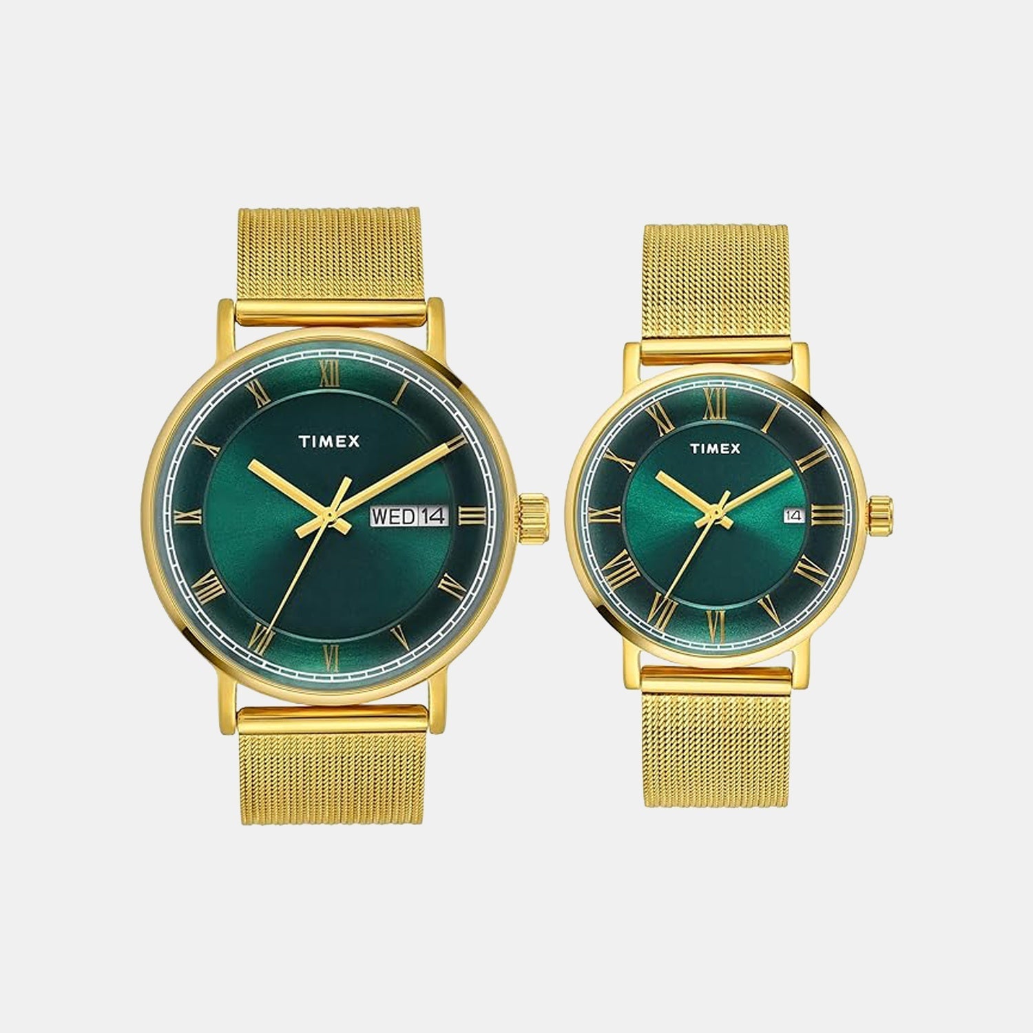 Timex Trendline Couple Quartz Dial Analog Stainless Steel Watch Tw00Pr342