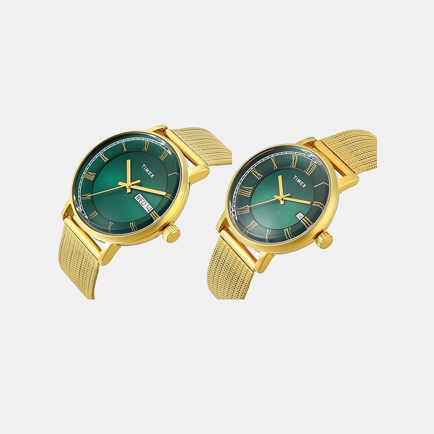 Timex Trendline Couple Quartz Dial Analog Stainless Steel Watch Tw00Pr342