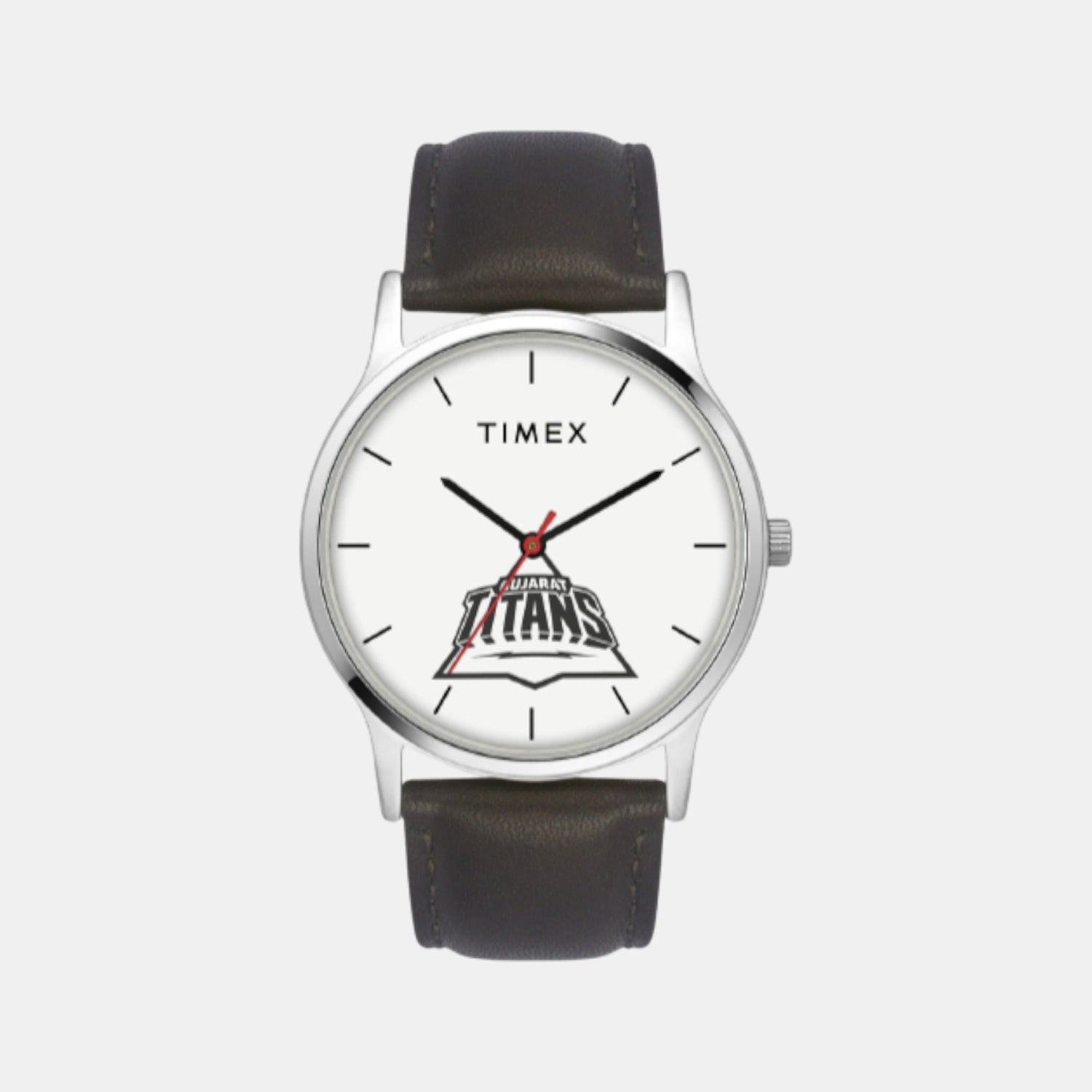 Timex Men Quartz White Dial Analog Leather Watch Tw00Zr563