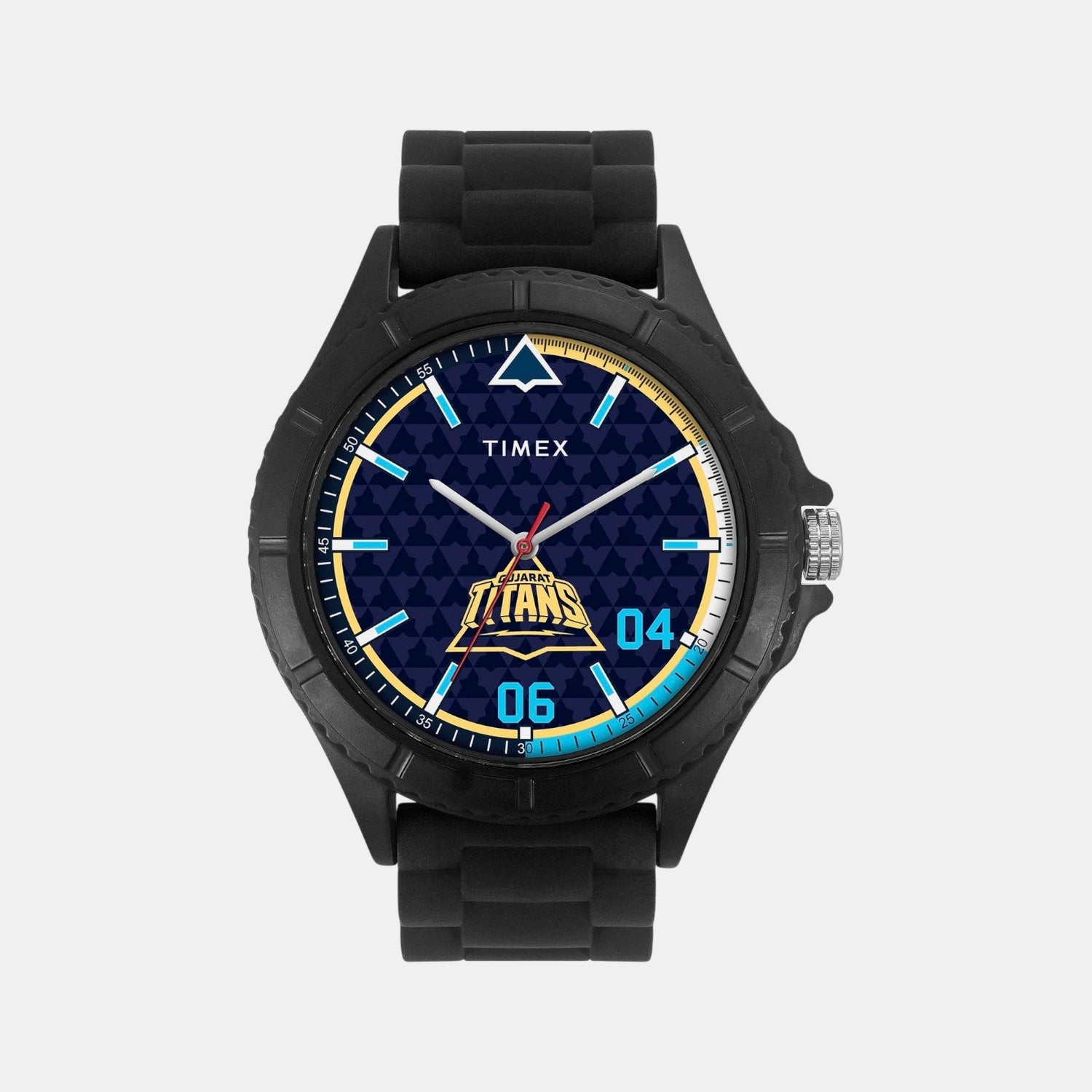 Timex Men Quartz Blue Dial Analog Silicone Watch Tw00Zr564