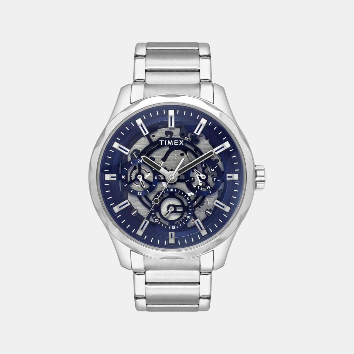 Timex Signio Men Quartz Dial Multi-Function Stainless Steel Watch Tw0Tg7627