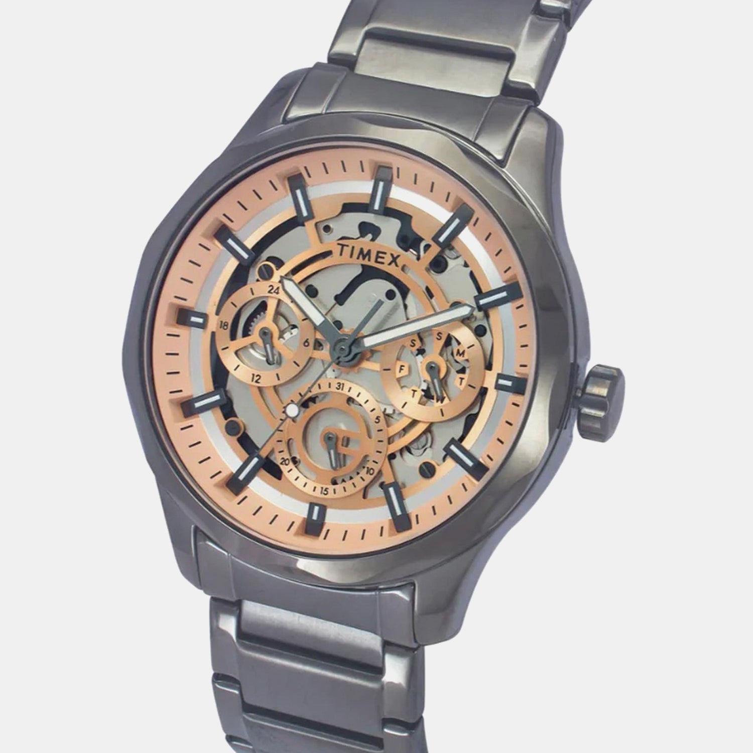 Timex Signio Men Quartz Dial Multi-Function Stainless Steel Watch Tw0Tg7631