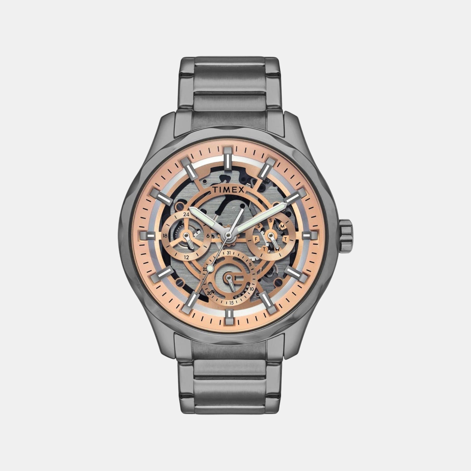 Timex Signio Men Quartz Dial Multi-Function Stainless Steel Watch Tw0Tg7631