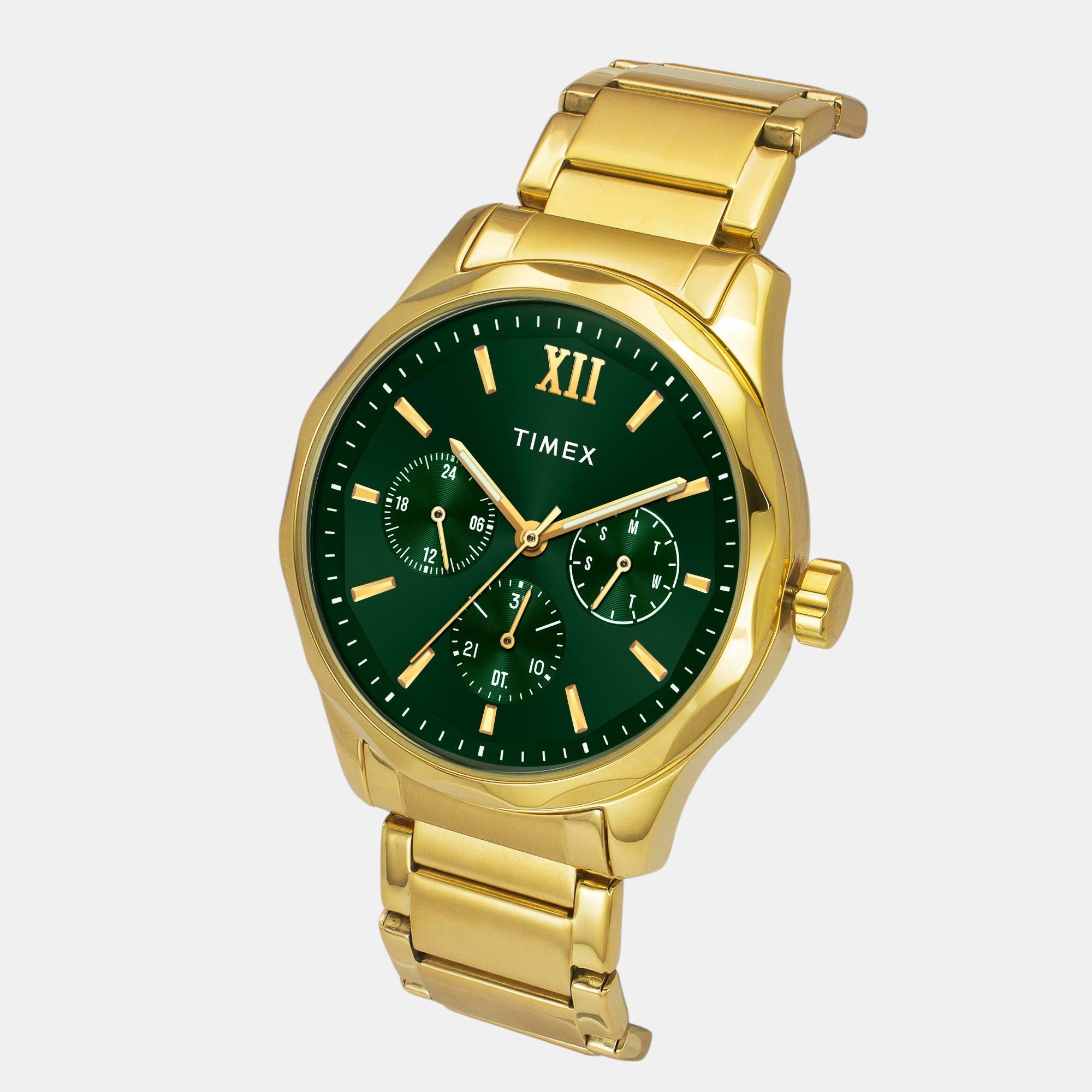 Timex Signio Men Quartz Dial Multi-Function Stainless Steel Watch Tw0Tg7635