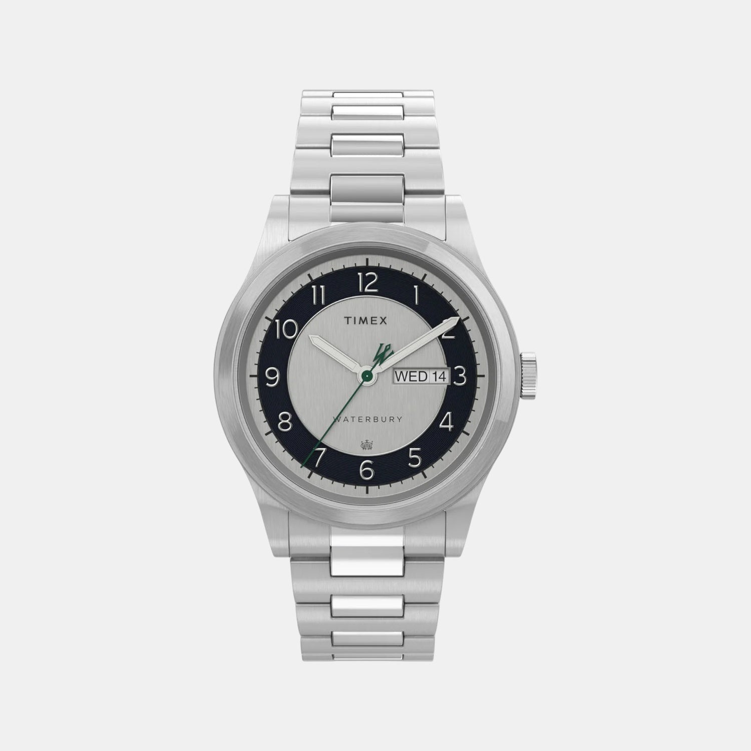 Timex Men Quartz Silver Dial Analog Stainless Steel Watch Tw2U99300Uj