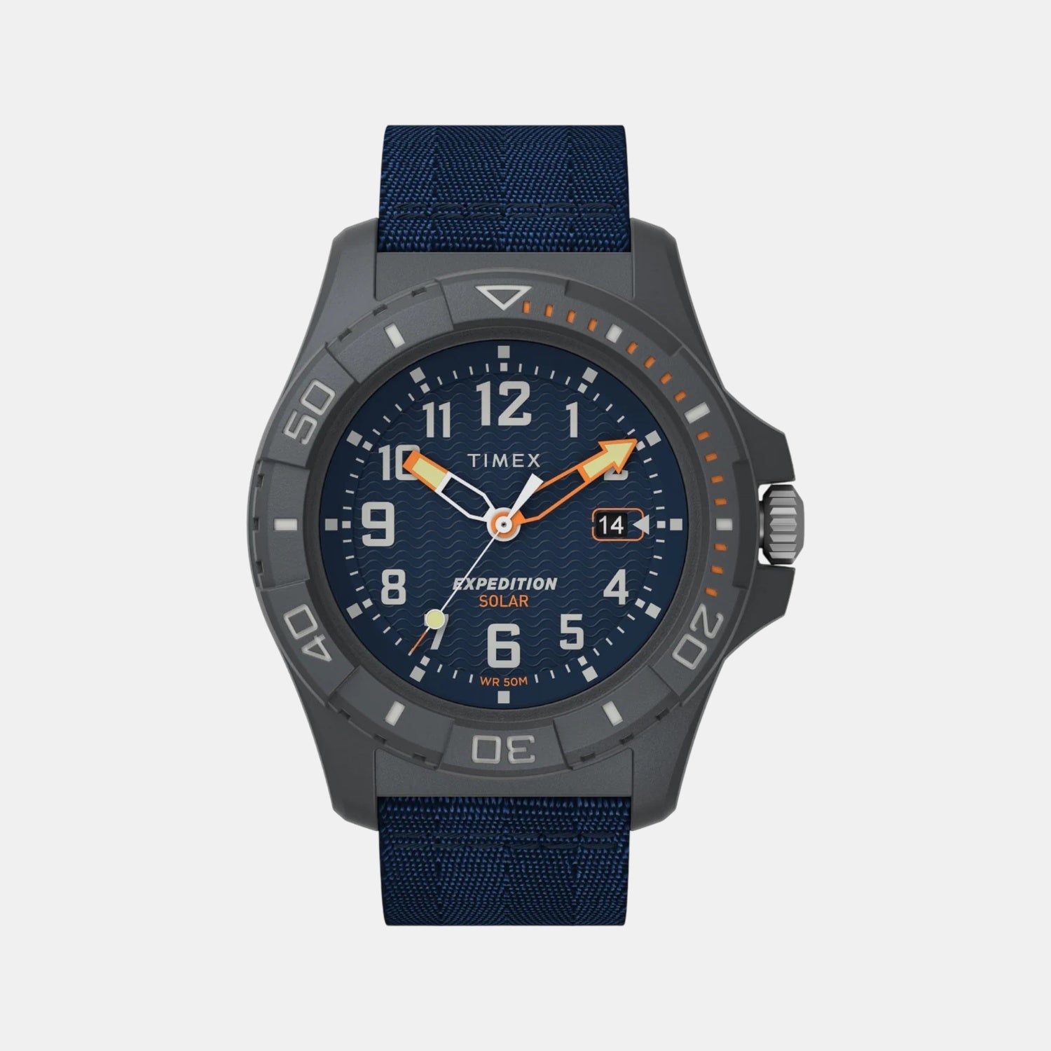 Timex Men Quartz Blue Dial Analog Fabric Watch Tw2V40300X6