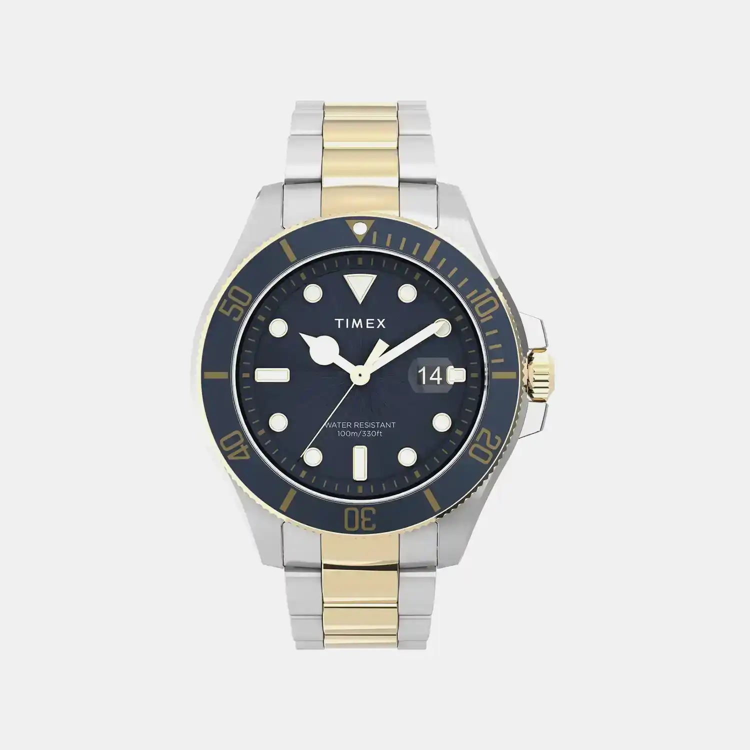 Timex Men Quartz Blue Dial Analog Brass Watch Tw2V42000Uj