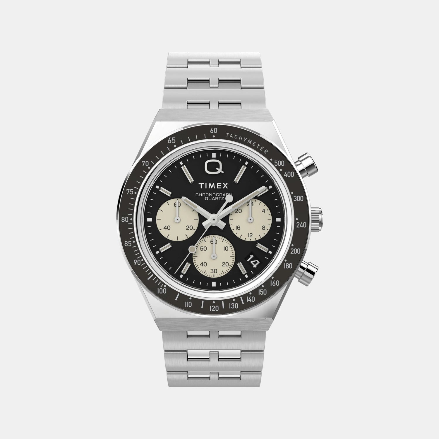 Timex Men Quartz Black Dial Analog Stainless Steel Watch Tw2V42600Uj