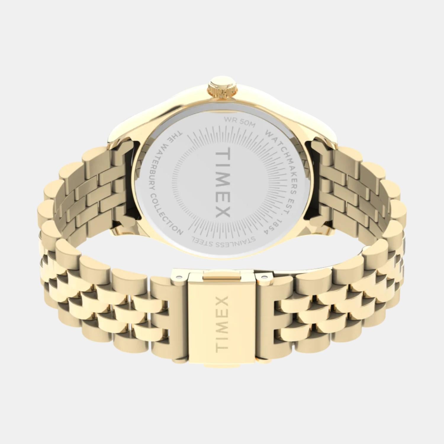 Timex Women Quartz Black Dial Analog Stainless Steel Watch Tw2V45700Uj