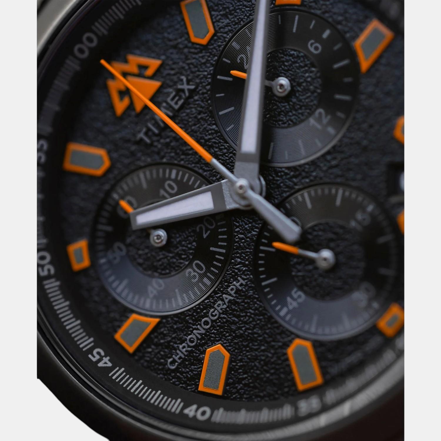 Timex Men Quartz Black Dial Analog Stainless Steel Watch Tw2W45700X6