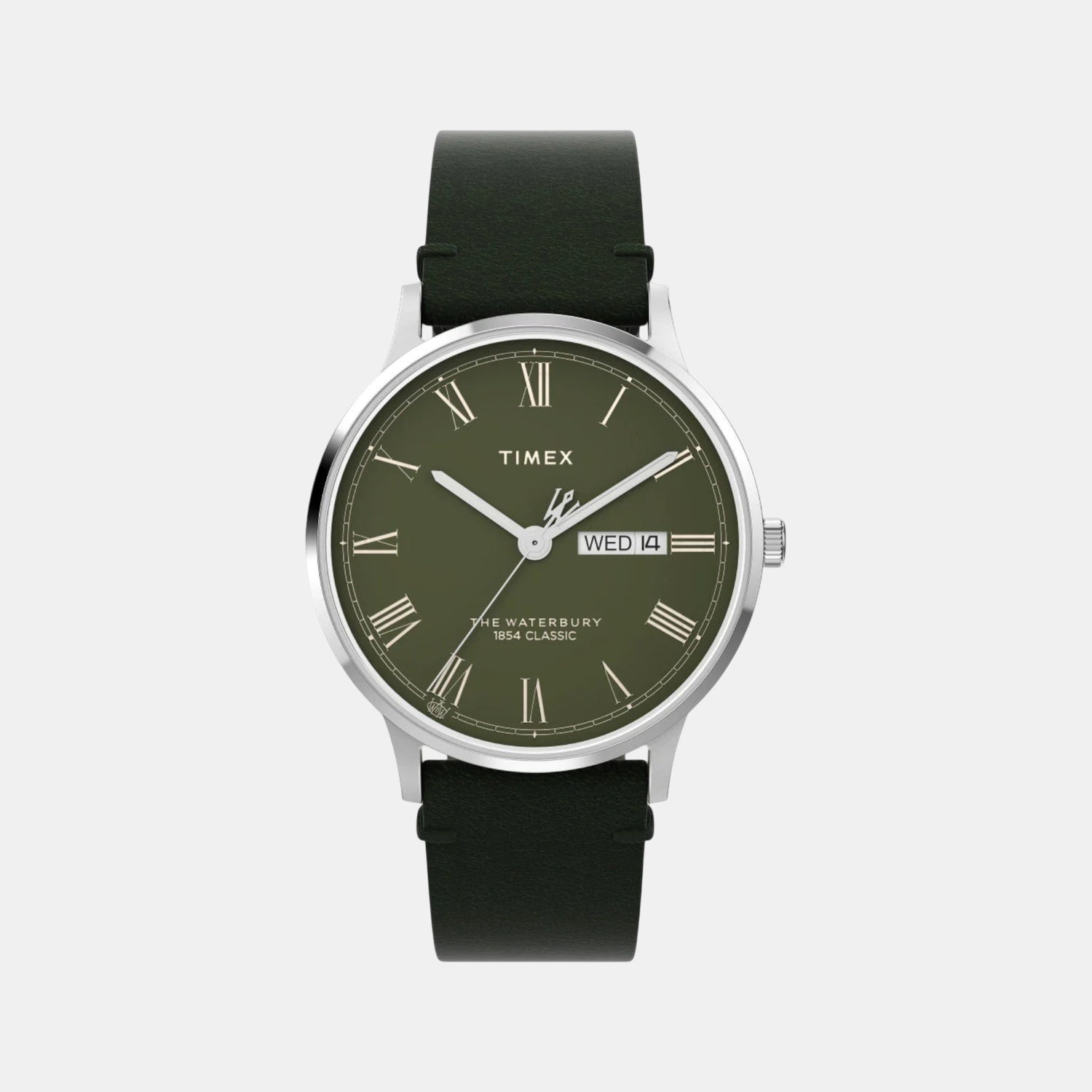 Timex Men Quartz Green Dial Analog Leather Watch Tw2W50500Uj