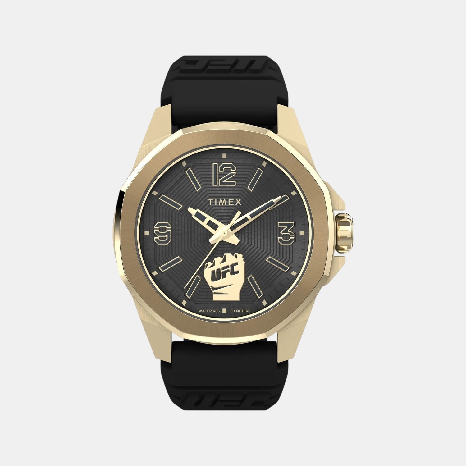 Timex Men Quartz Black Dial Analog Silicone Watch Tw2W73600Uj