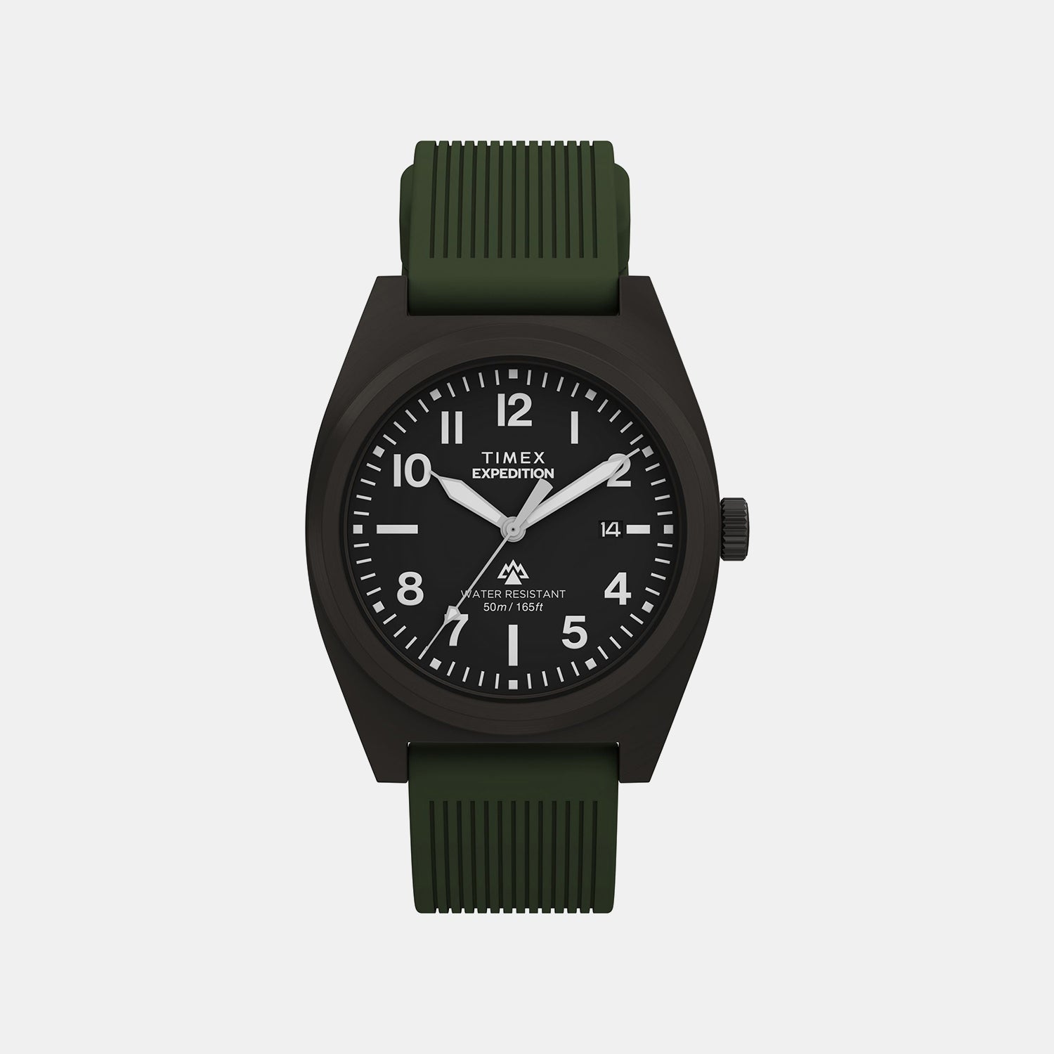 Timex Men Quartz Black Dial Analog Silicone Watch Tw2Y18000Uj
