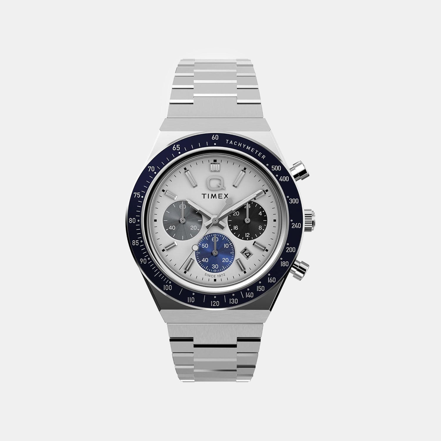 Timex Men Quartz White Dial Chronograph Steel Watch Tw2Y36200Uj