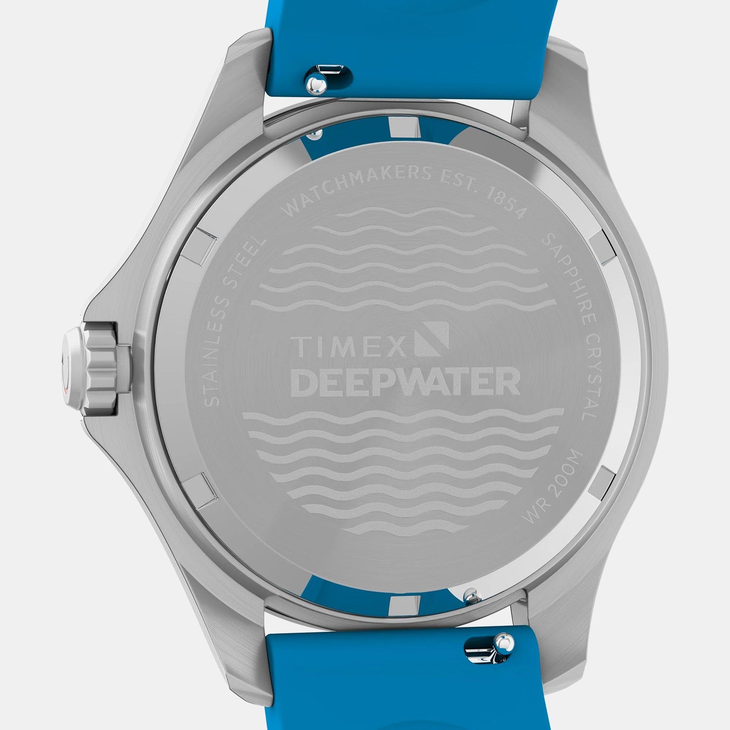 Timex Deepwater Unisex Quartz Blue Dial Analog Rubber Watch Tw2Y40400Uj
