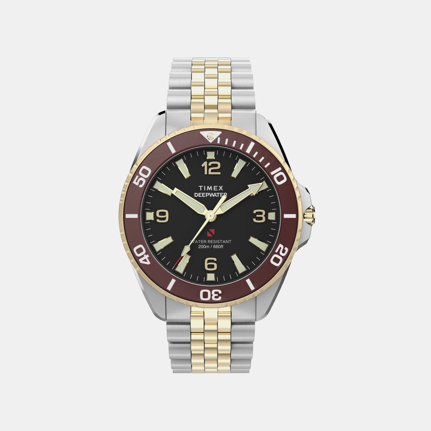 Timex Deepwater Men Quartz Black Dial Analog Stainless Steel Watch Tw2Y64700Ik