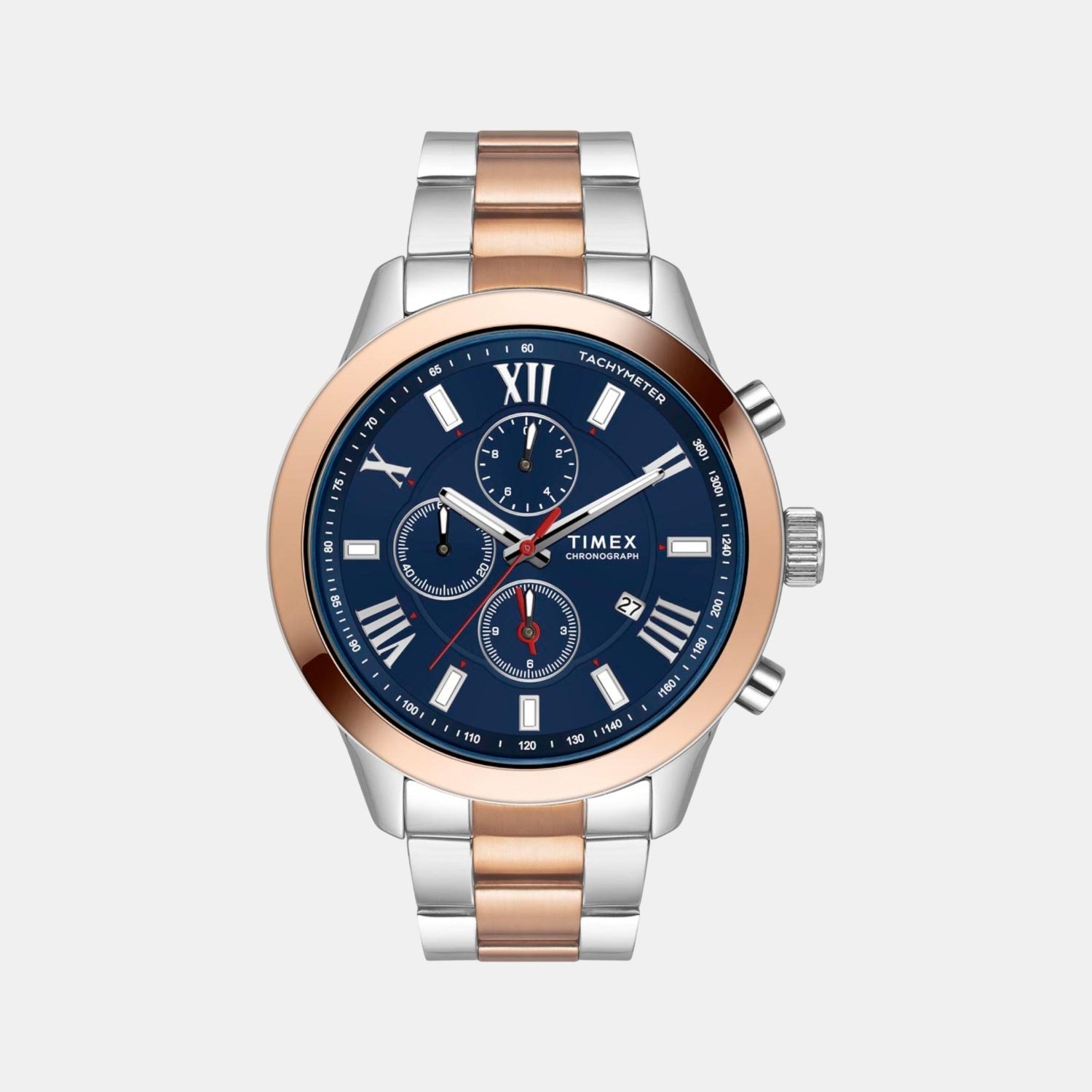 Timex Trendline Men Quartz Dial Chronograph Stainless Steel Watch Tweg18516