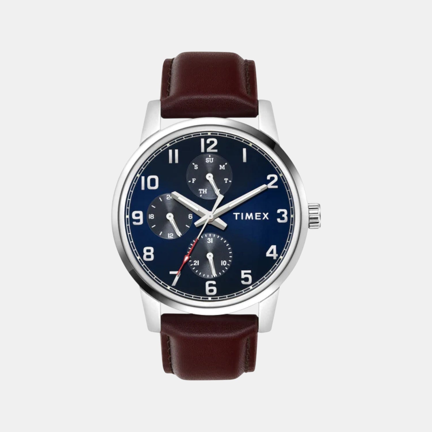 Timex Trendline Men Quartz Dial Multi-Function Leather Watch Tweg18906