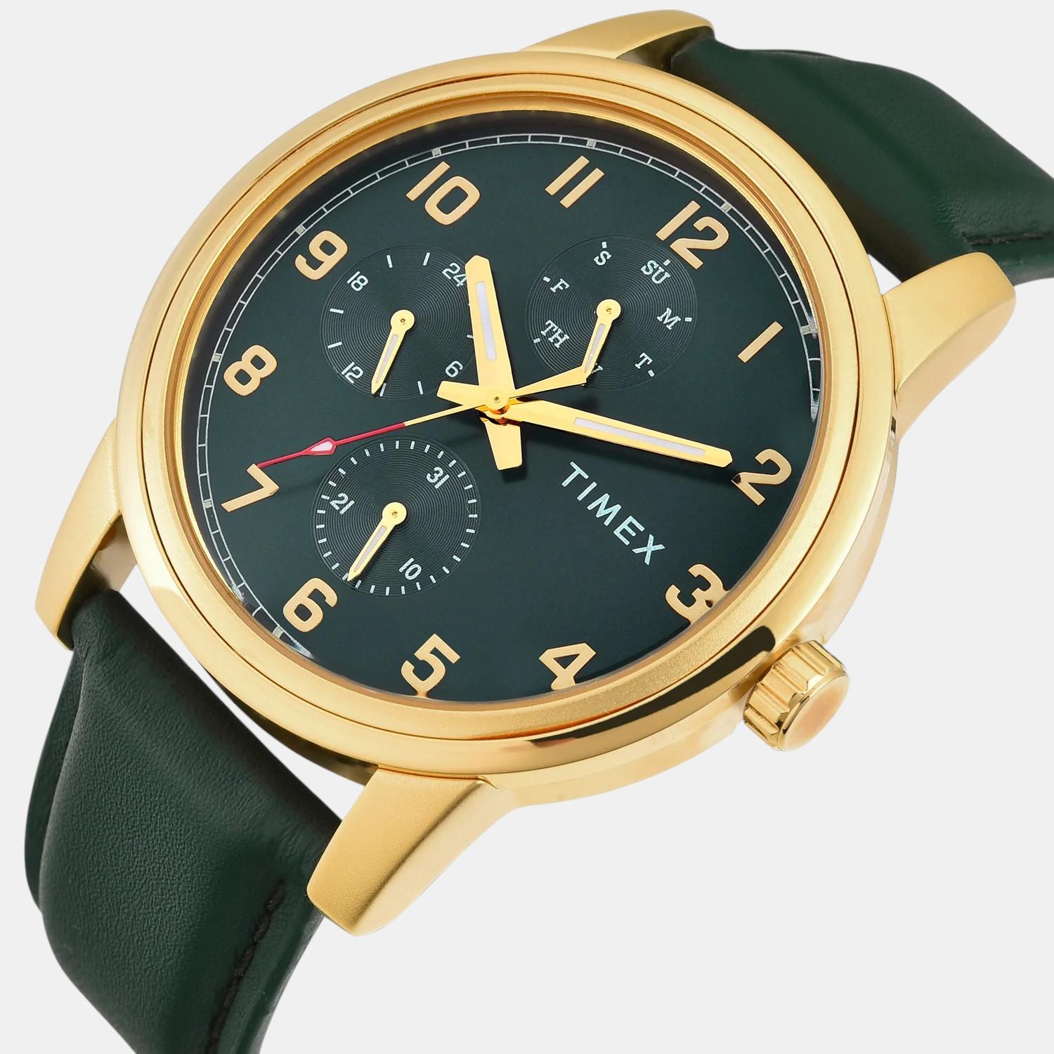 Timex Trendline Men Quartz Dial Multi-Function Leather Watch Tweg18907