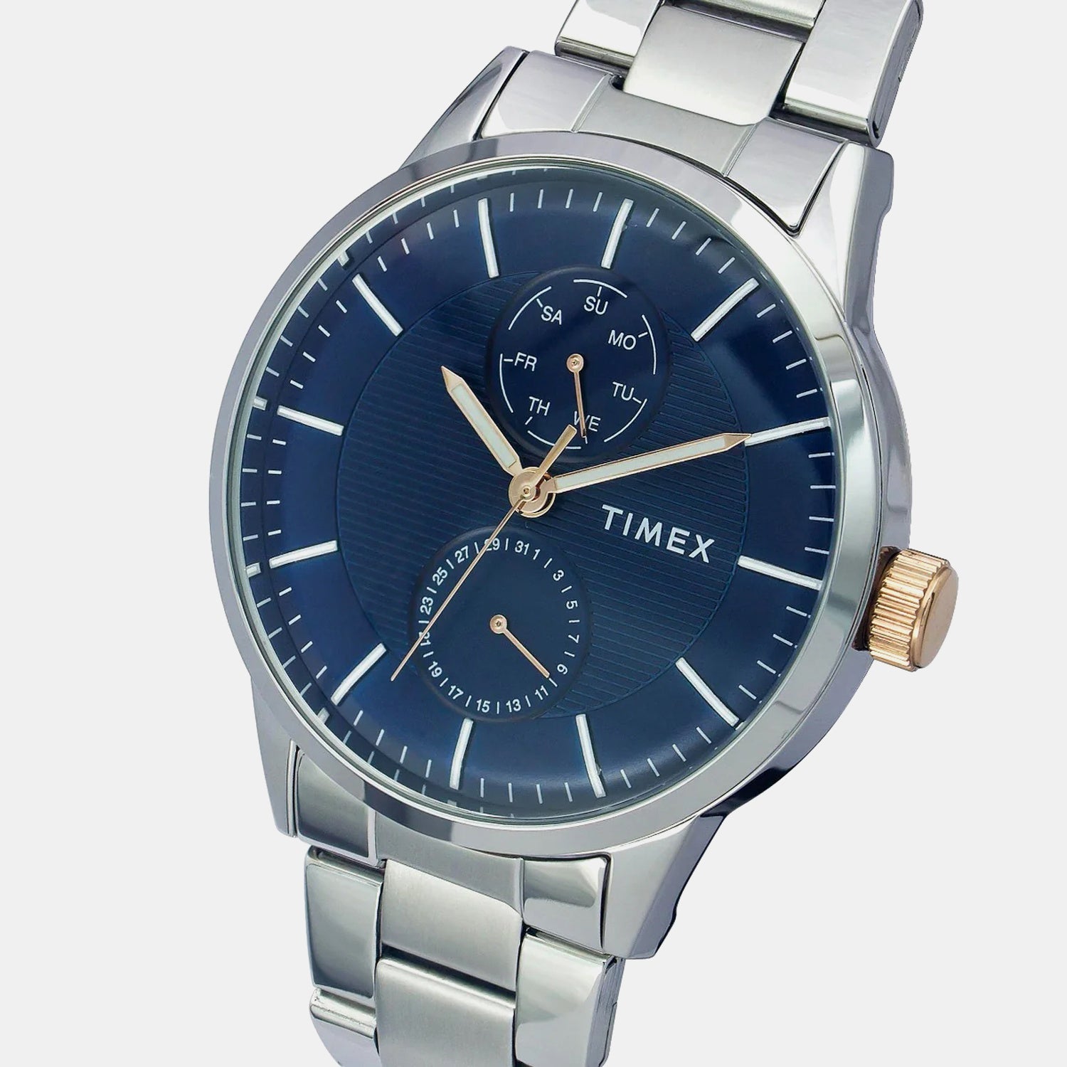 Timex Trendline Men Quartz Dial Multi-Function Stainless Steel Watch Tweg19901