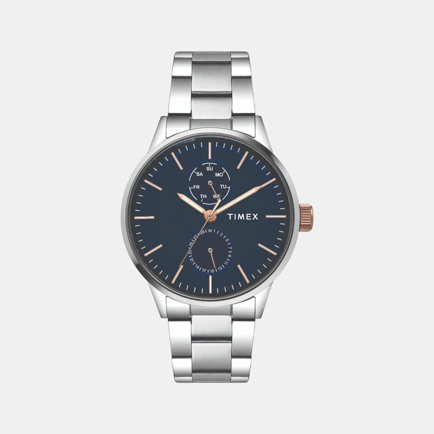 Timex Trendline Men Quartz Dial Multi-Function Stainless Steel Watch Tweg19901